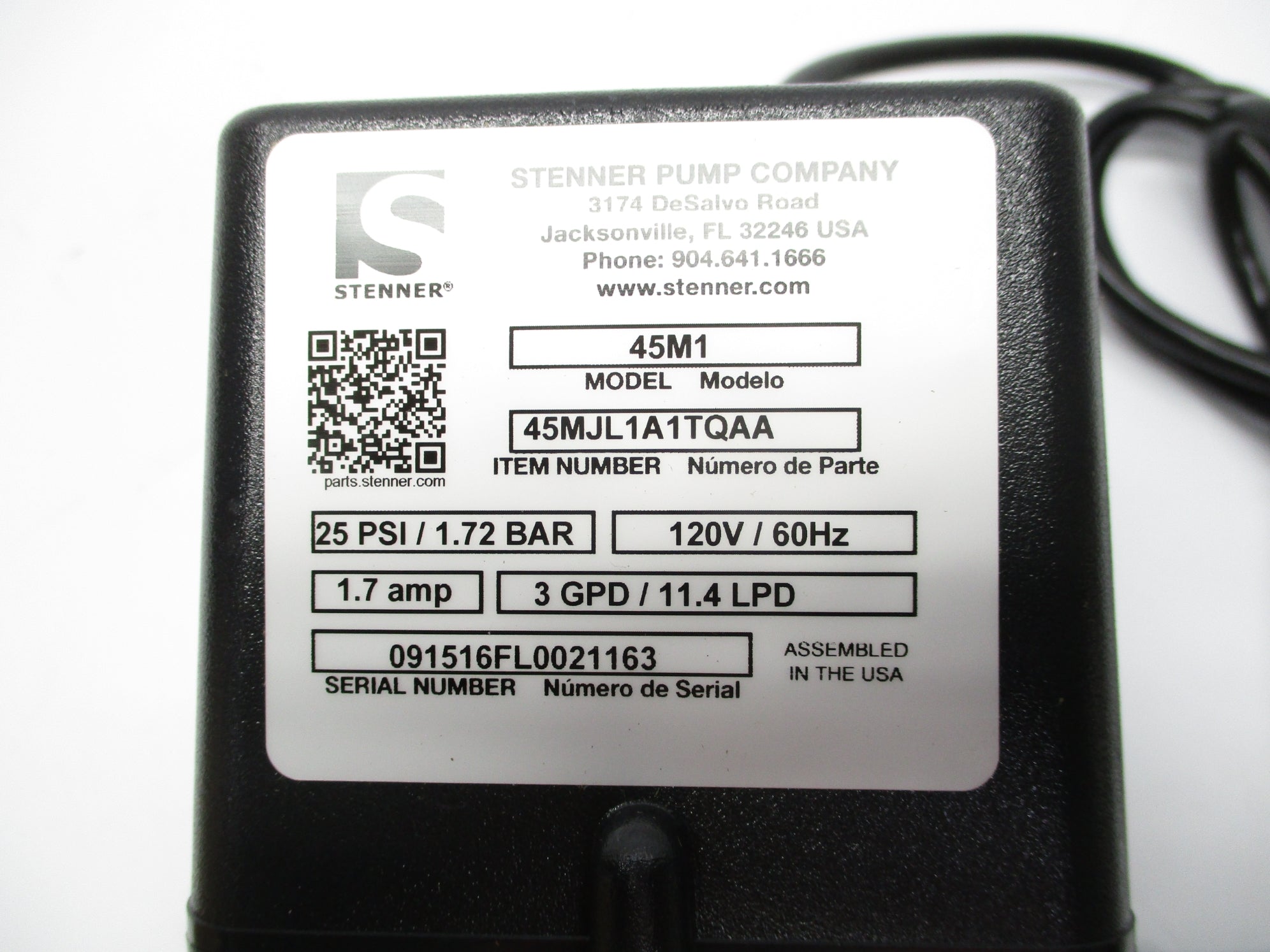 STENNER 45M1 45MJL1A1TQAA NSMP