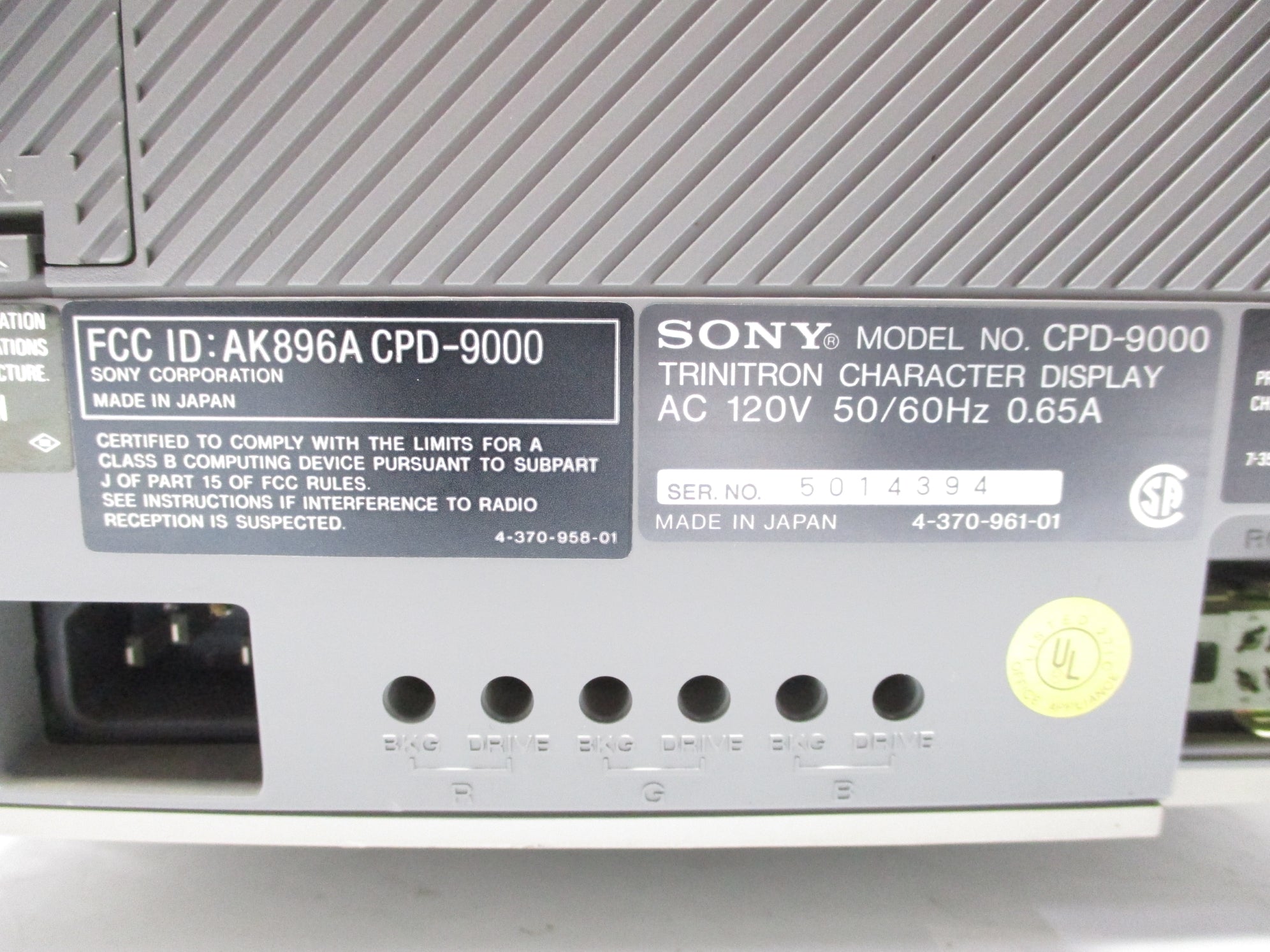 SONY CPD-9000 UNMP