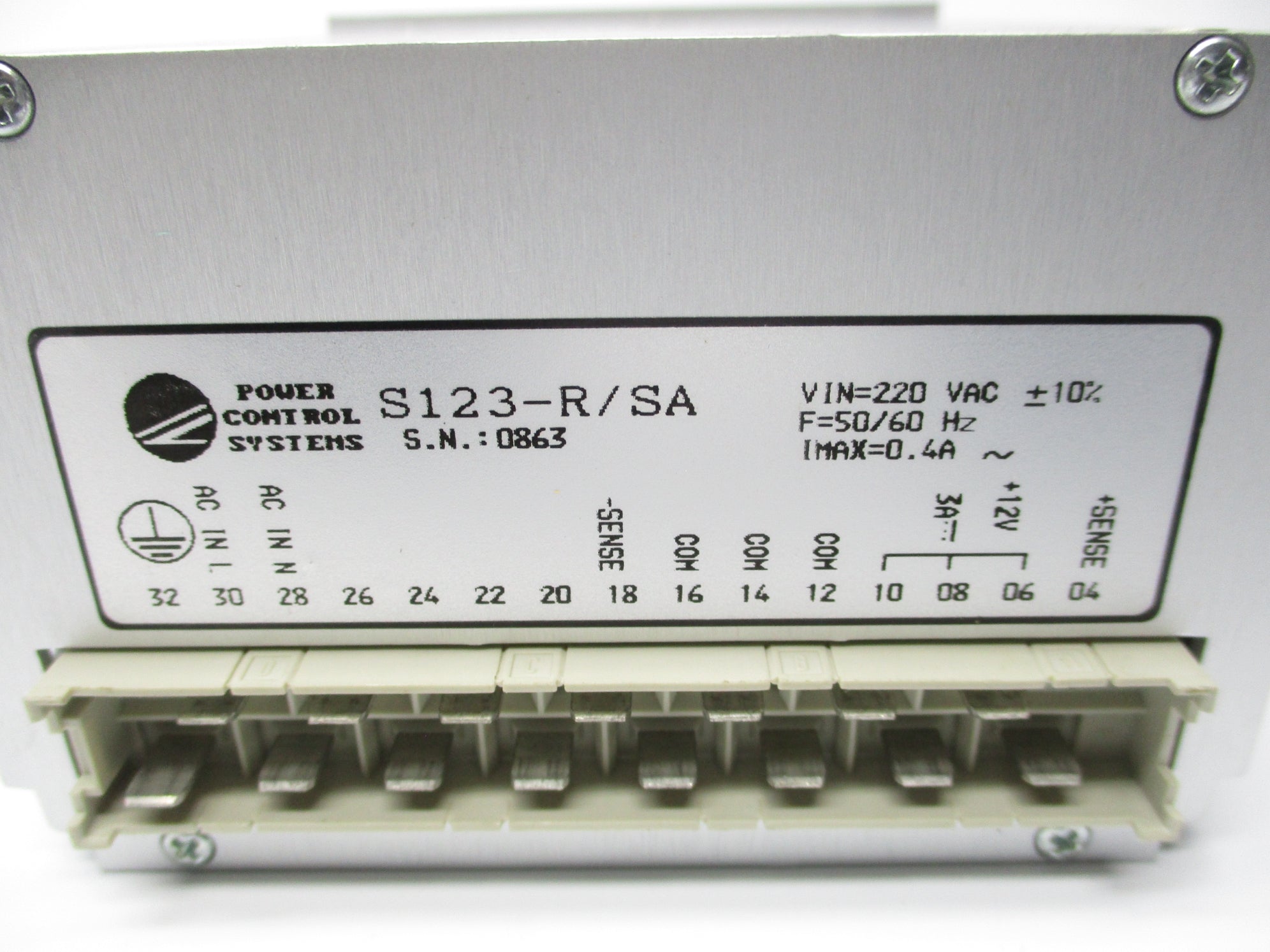 POWER CONTROL SYSTEMS S123-R/SA UNMP