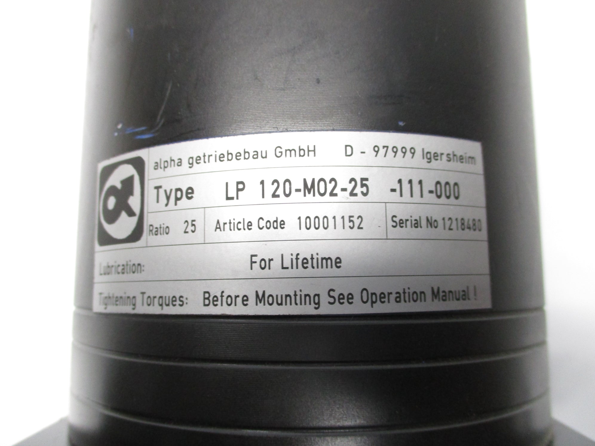ALPHA LP-120-M02-25-111-000 SGMGH-05DCA6C UNMP