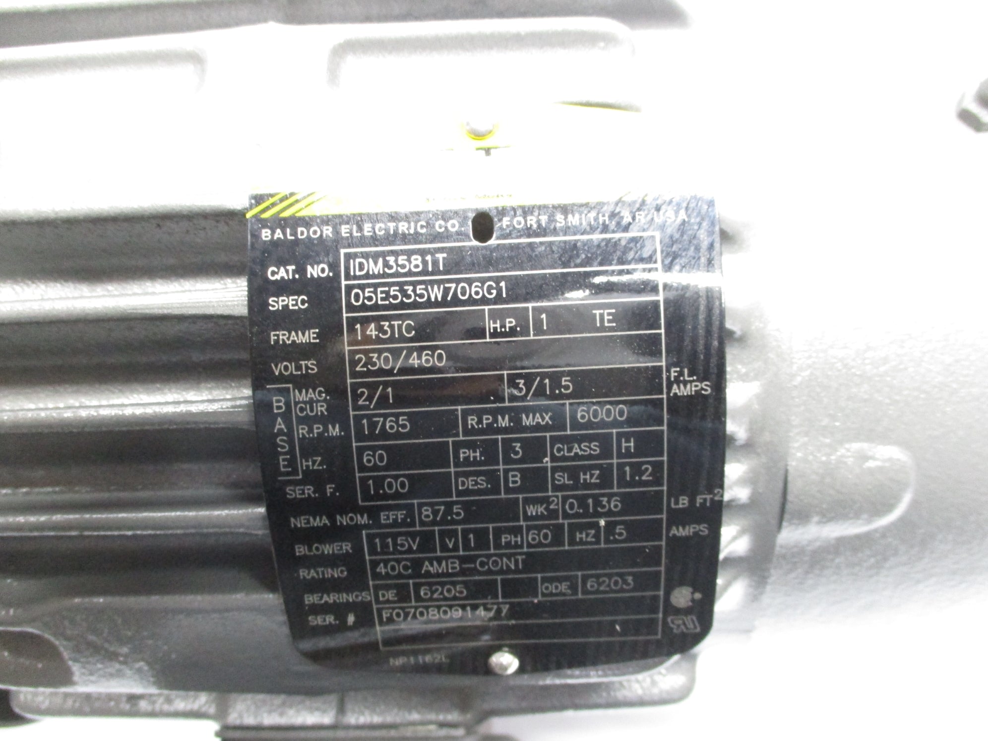 BALDOR IDM3581T NSNP