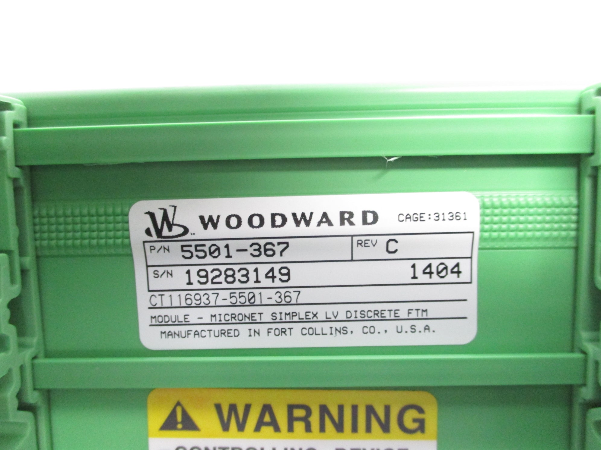 WOODWARD 5501-367 REV. C NSNP