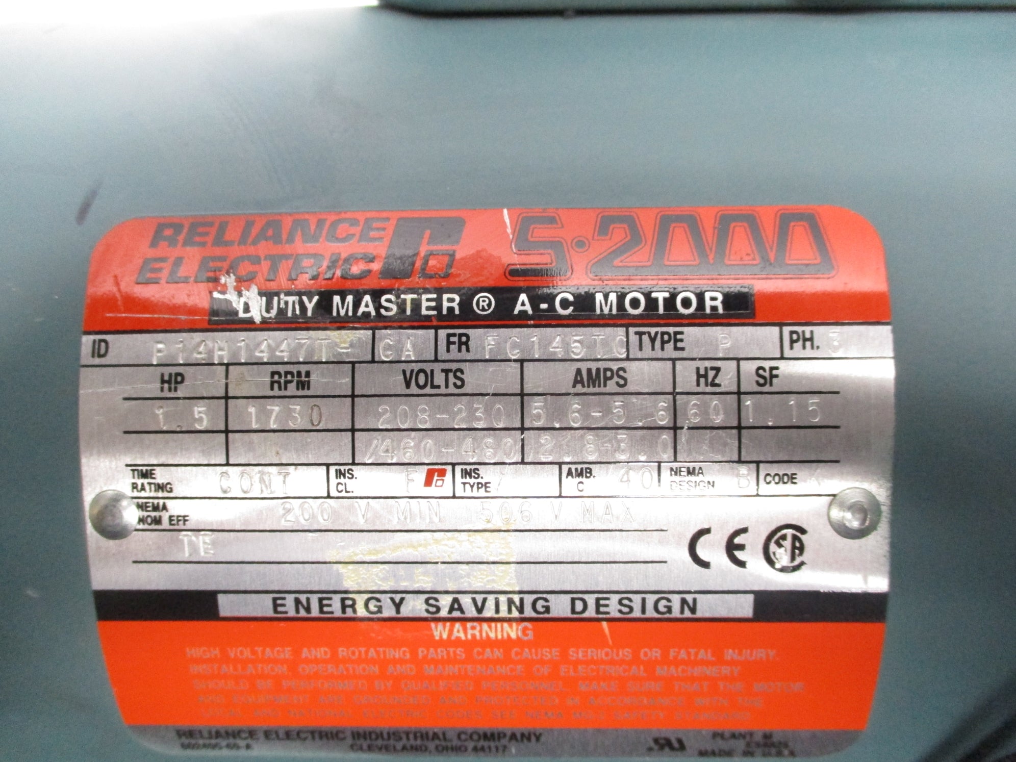 RELIANCE ELECTRIC P14H1447T NSNP