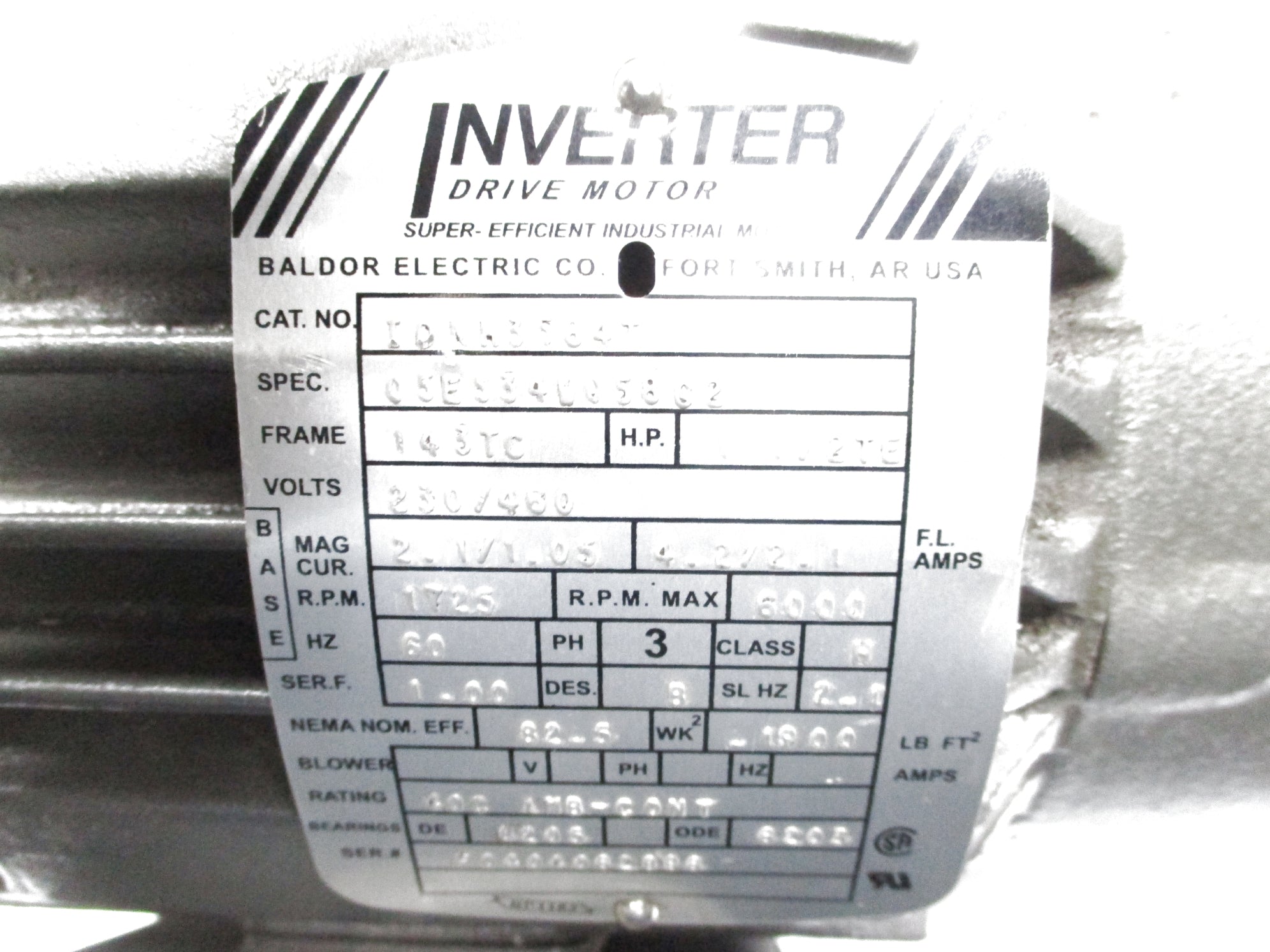 BALDOR IDNM3584T NSNP