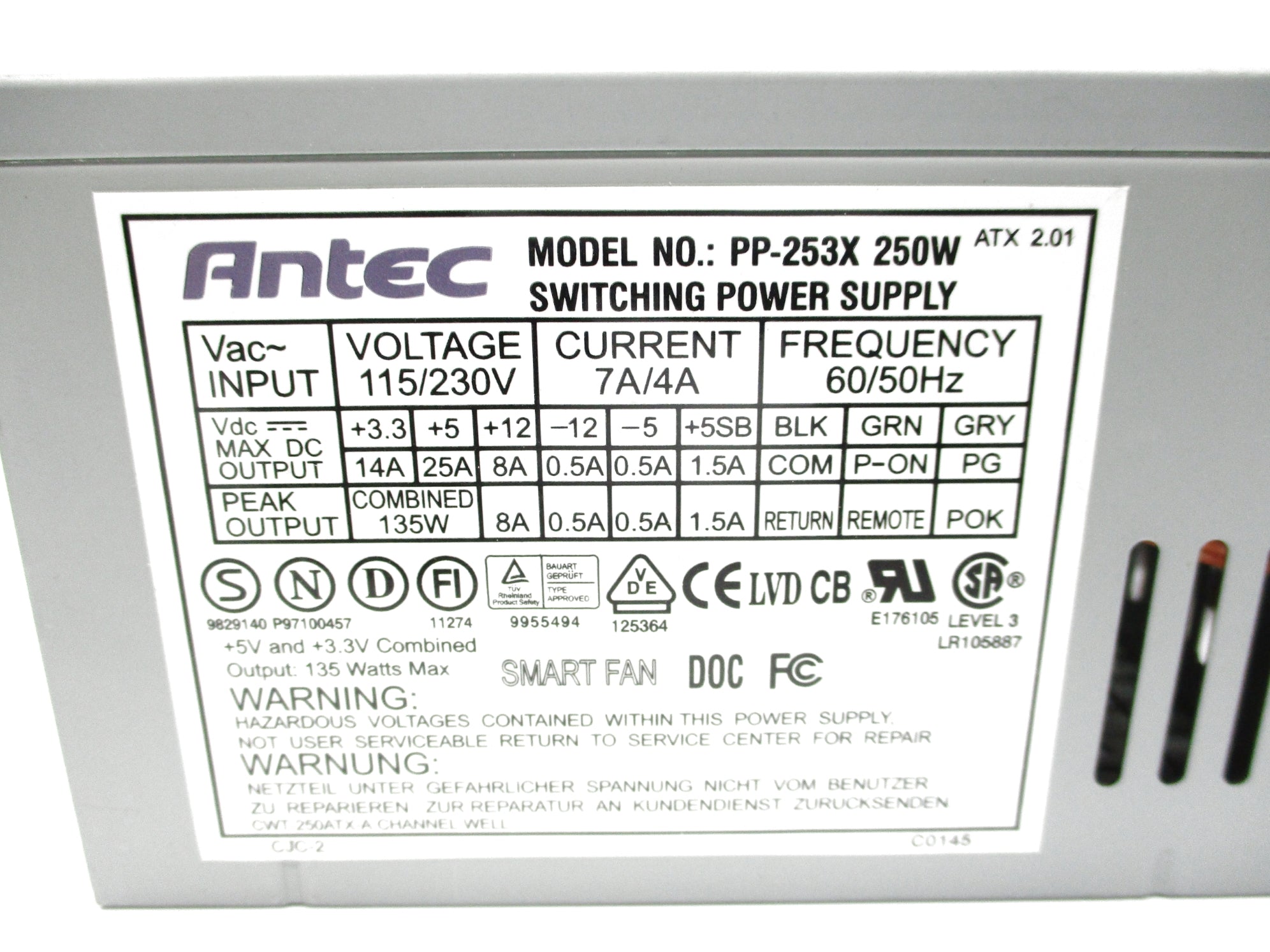 ANTEC PP-253X 115/230VAC 7A/4A NSMP
