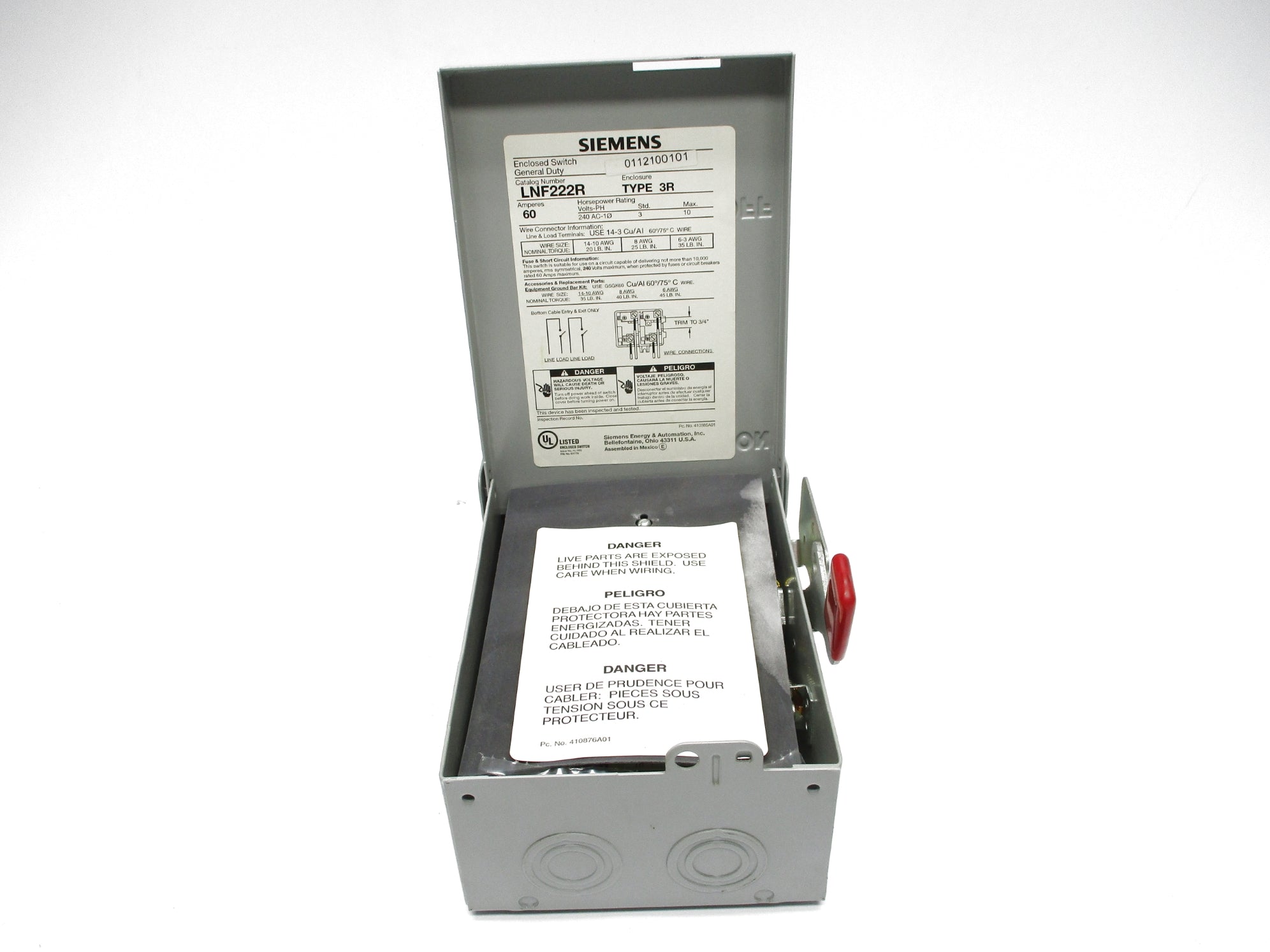SIEMENS LNF222R TYPE 3R 60A NSNP