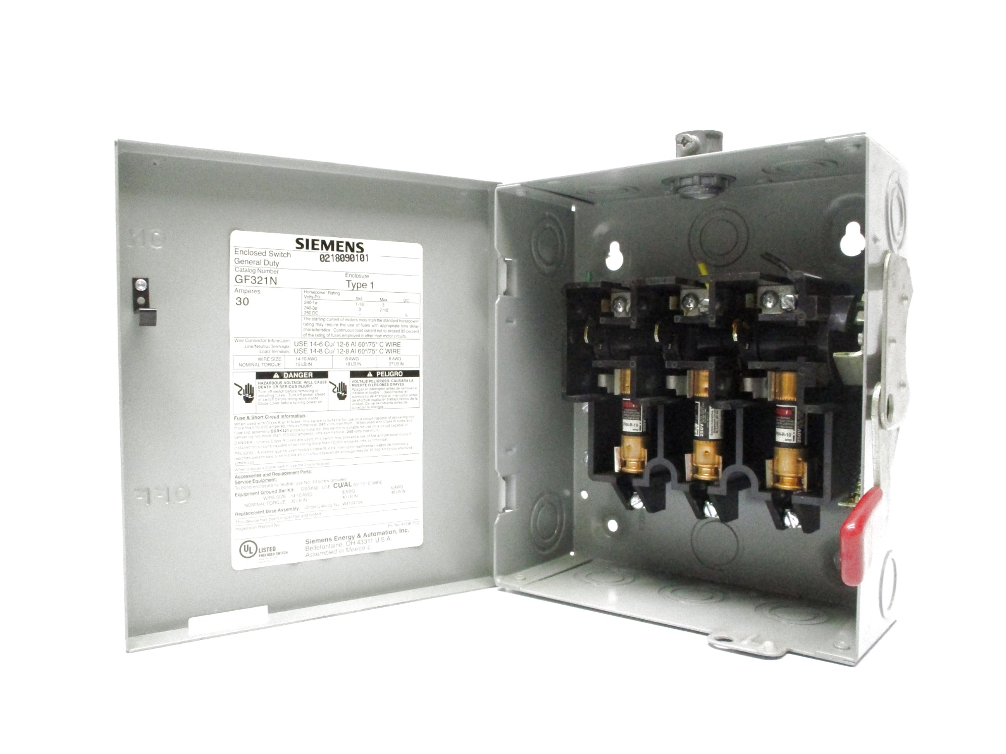 SIEMENS GF321N TYPE 1 30A UNMP
