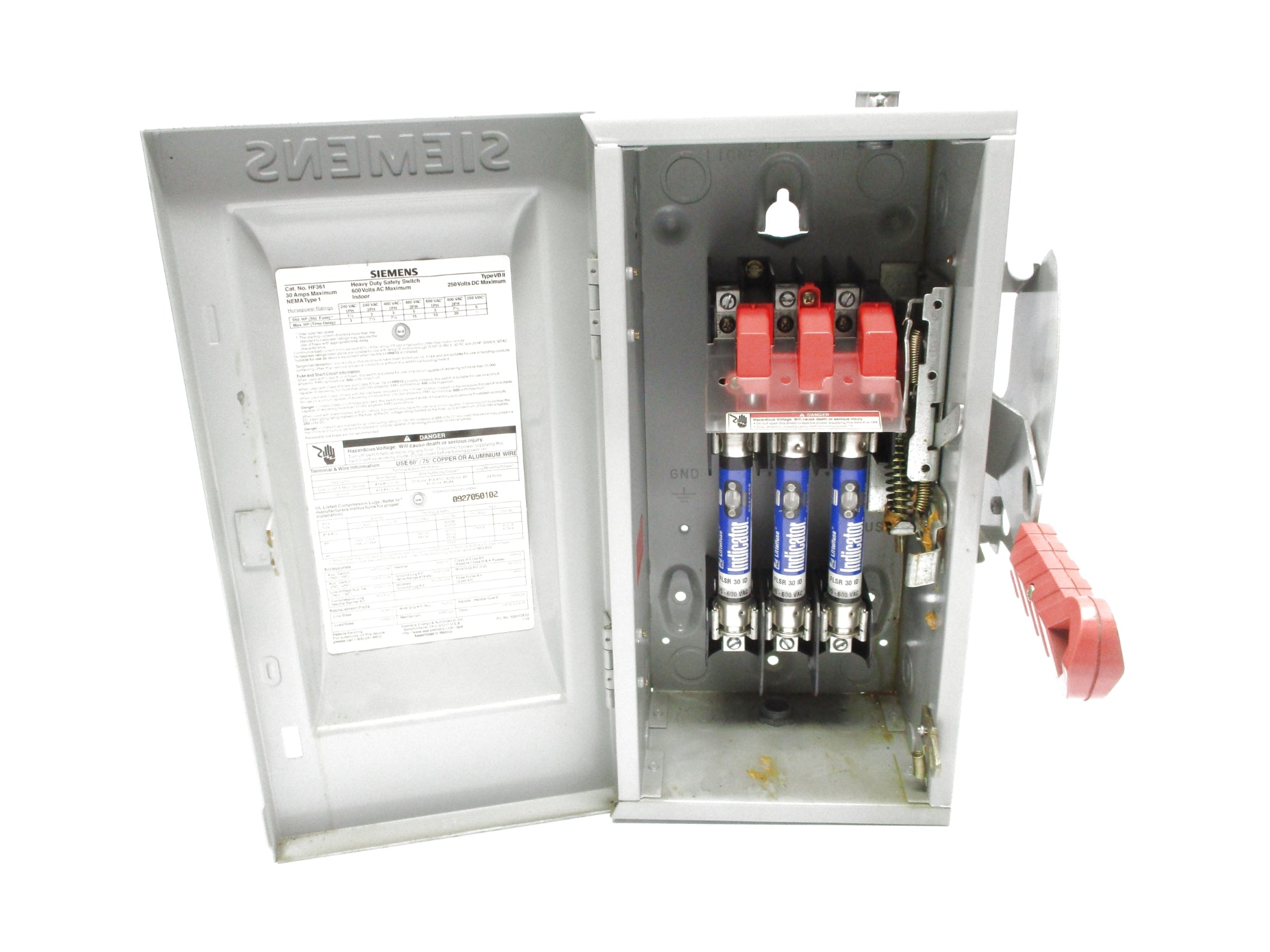 SIEMENS HF361 TYPE VBII 30A UNMP