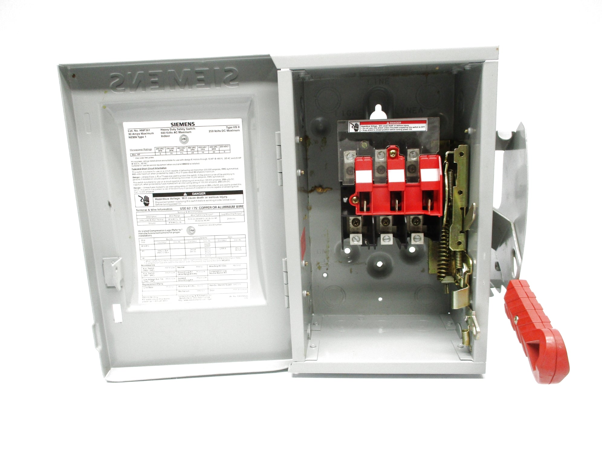 SIEMENS HNF361 TYPE VBII 30A (AS PICTURED) NSNP