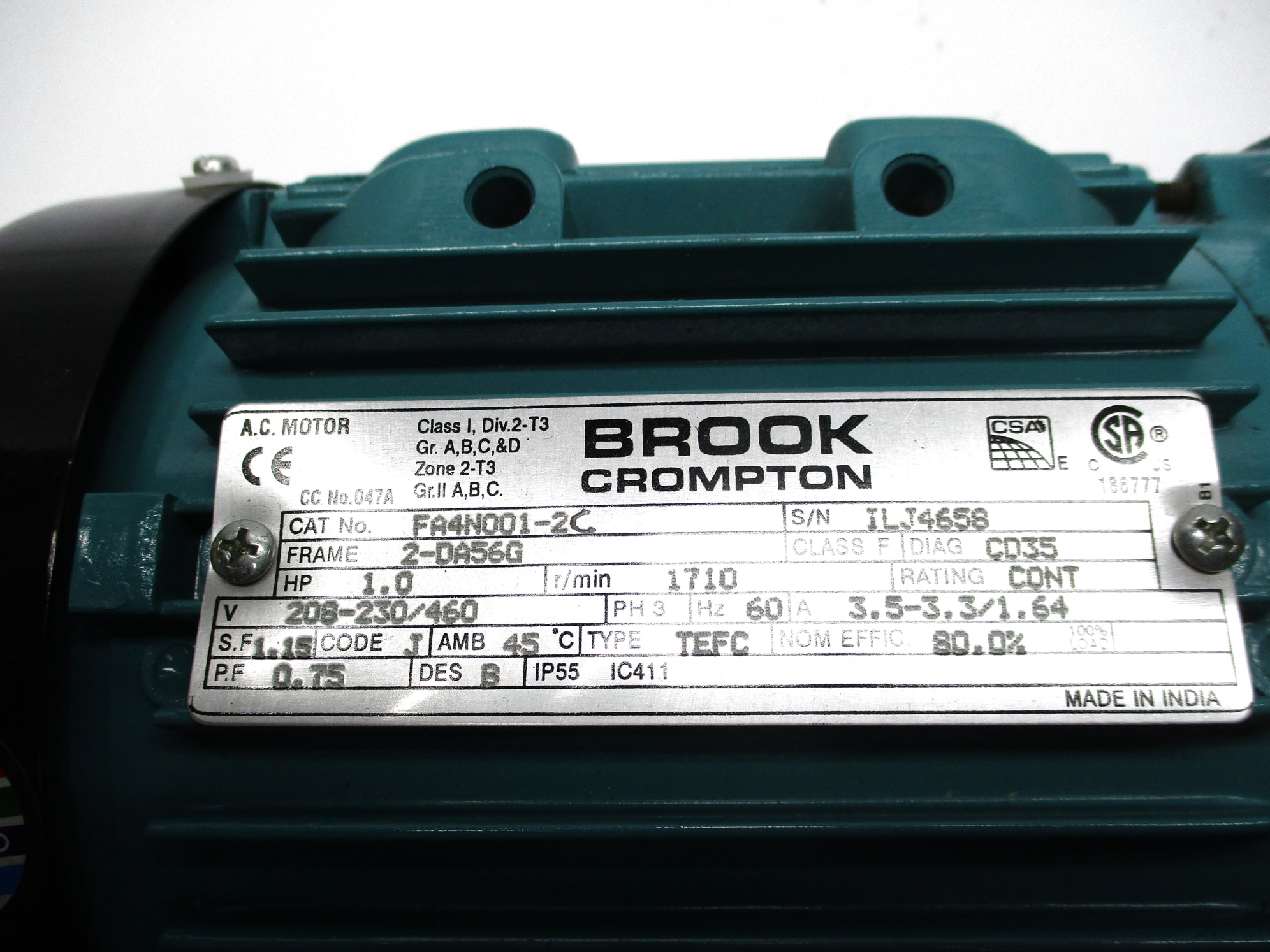BROOK CROMPTON FA4N001-2C NSMP