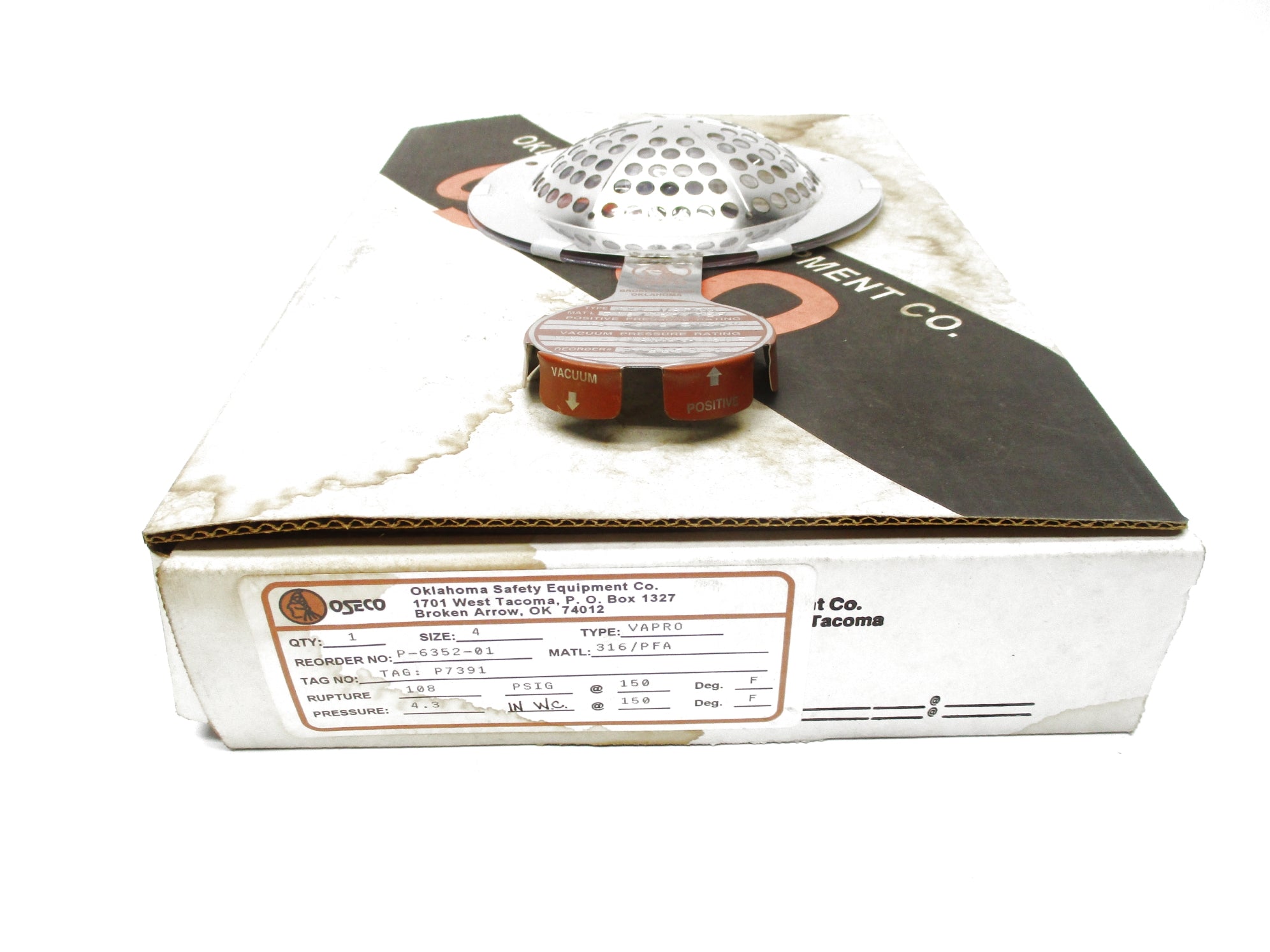 OSECO P-6352-01 TYPE 4"F VAPRO 108 PSIG @ 150 NSMP