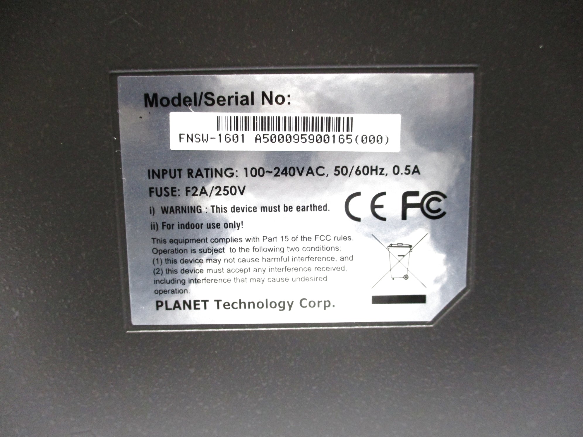 PLANET FNSW-1601 NSMP