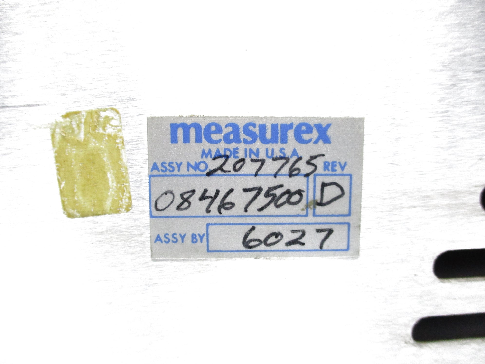 MEASUREX 207765 REV. D 08467500 UNMP