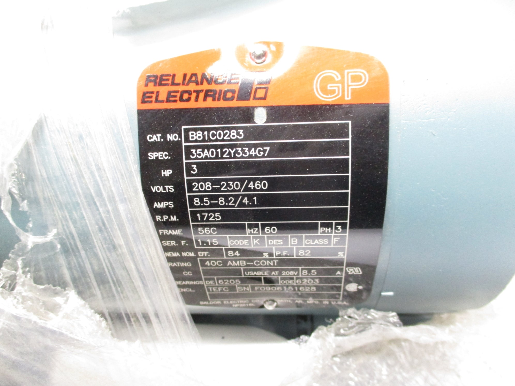 BALDOR B81C0283 NSMP