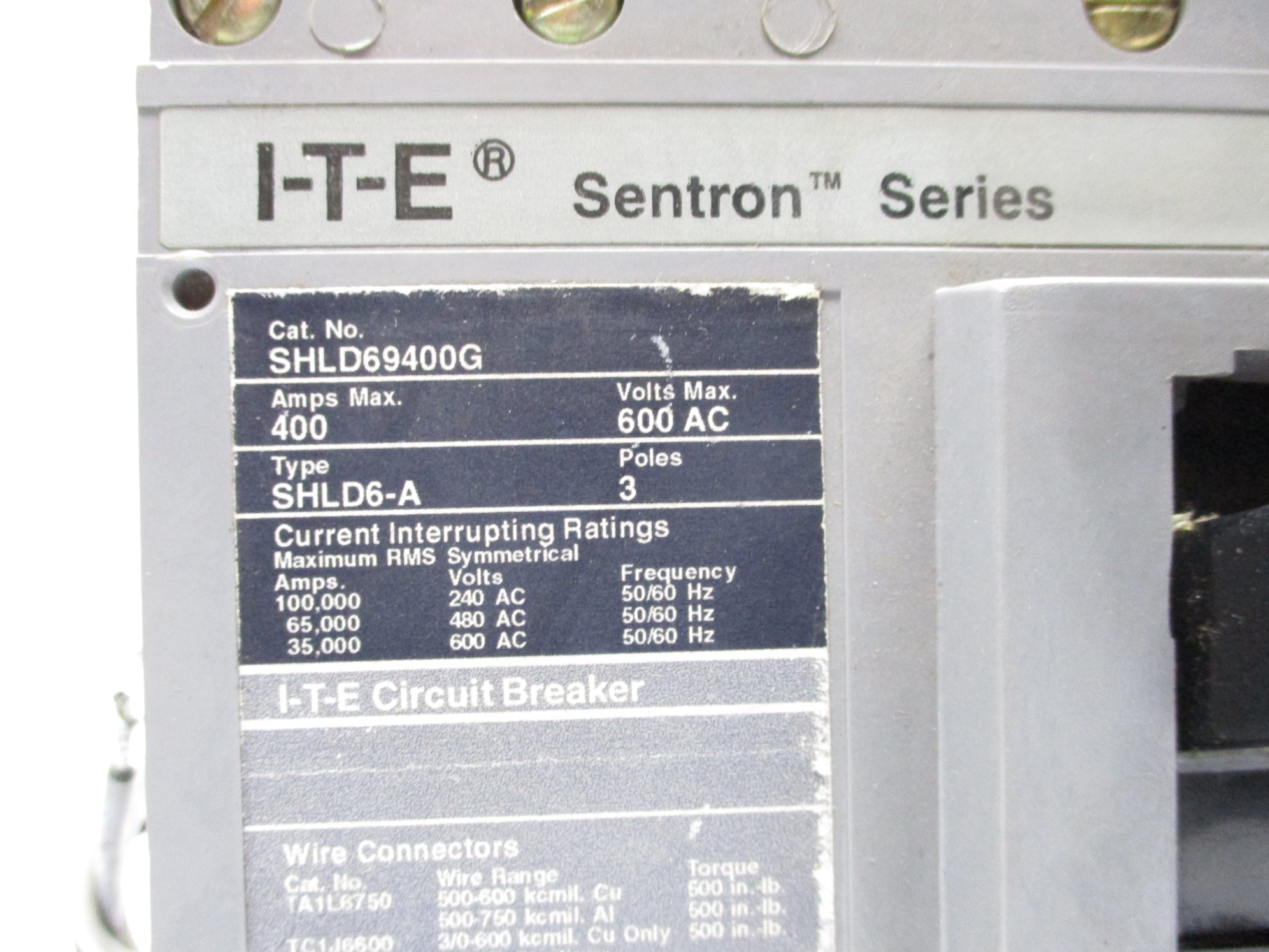 SIEMENS SHLD69400G 400A (AS PICTURED) UNMP
