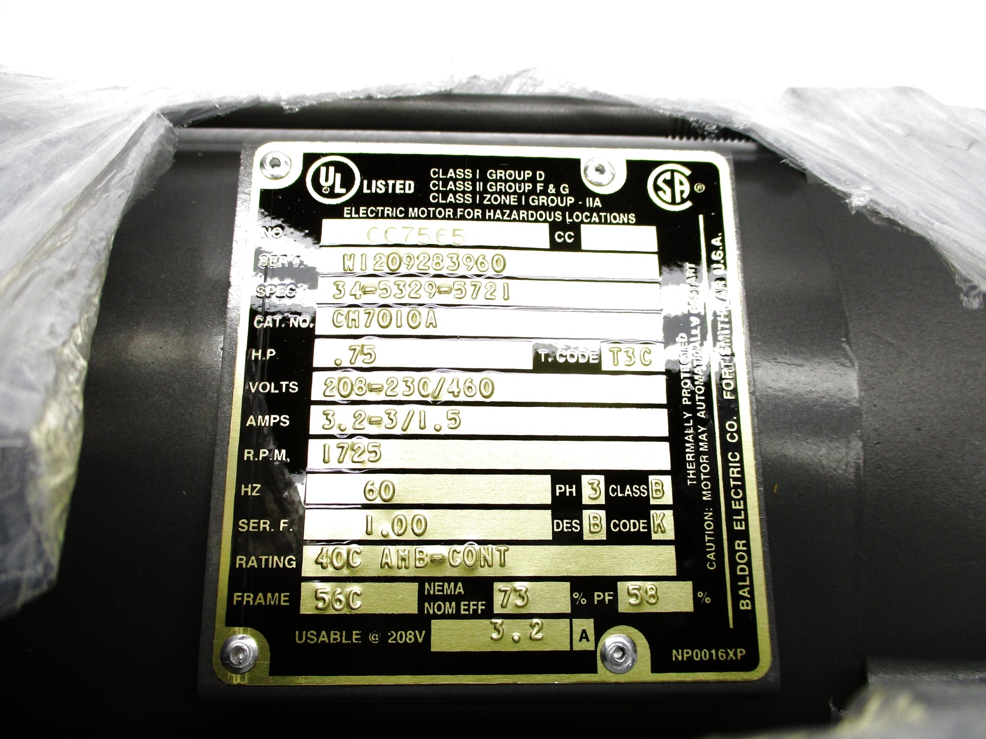 BALDOR CM7010A NSMP