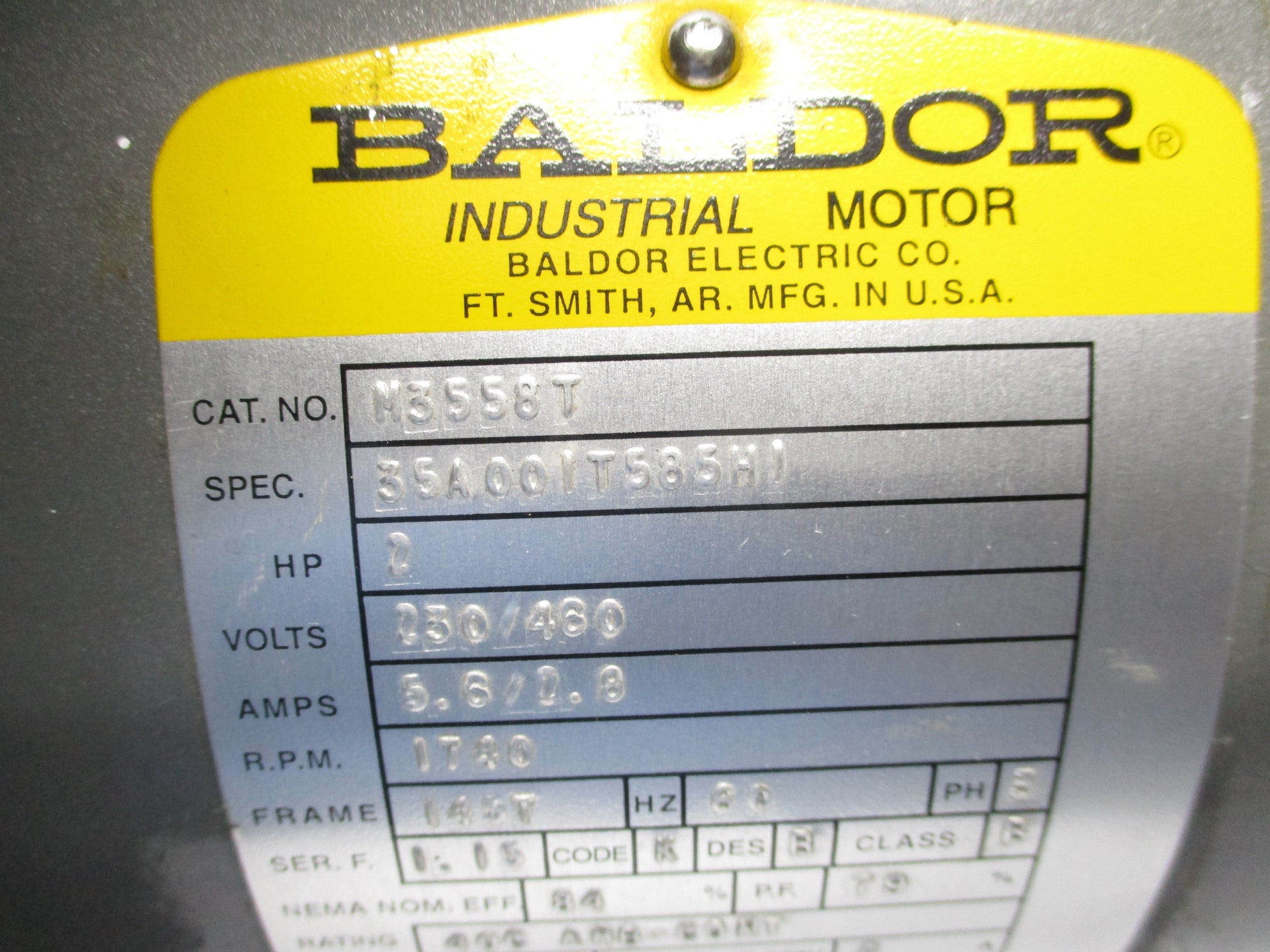 BALDOR M3558T NSNP