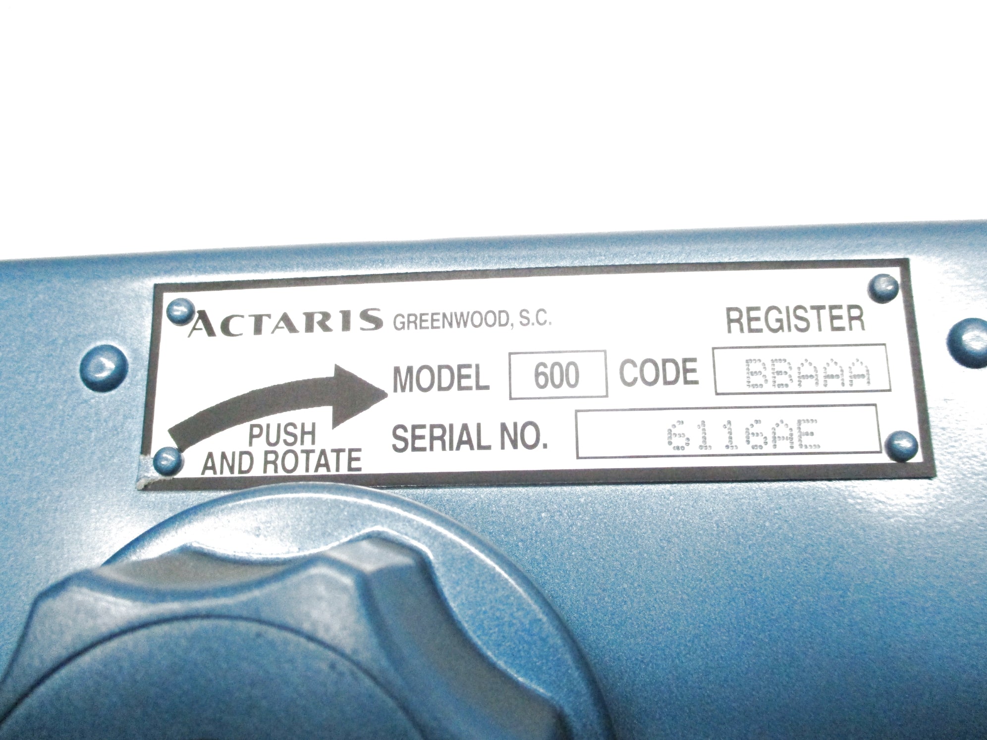 ACTARIS MODEL 600 BBAAA NSNP