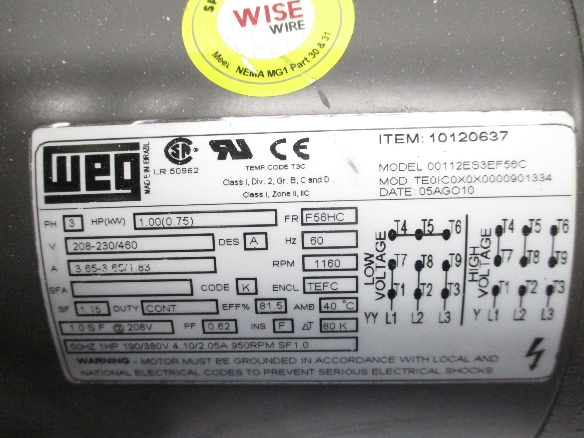 WEG 00112ES3EF56C UNMP