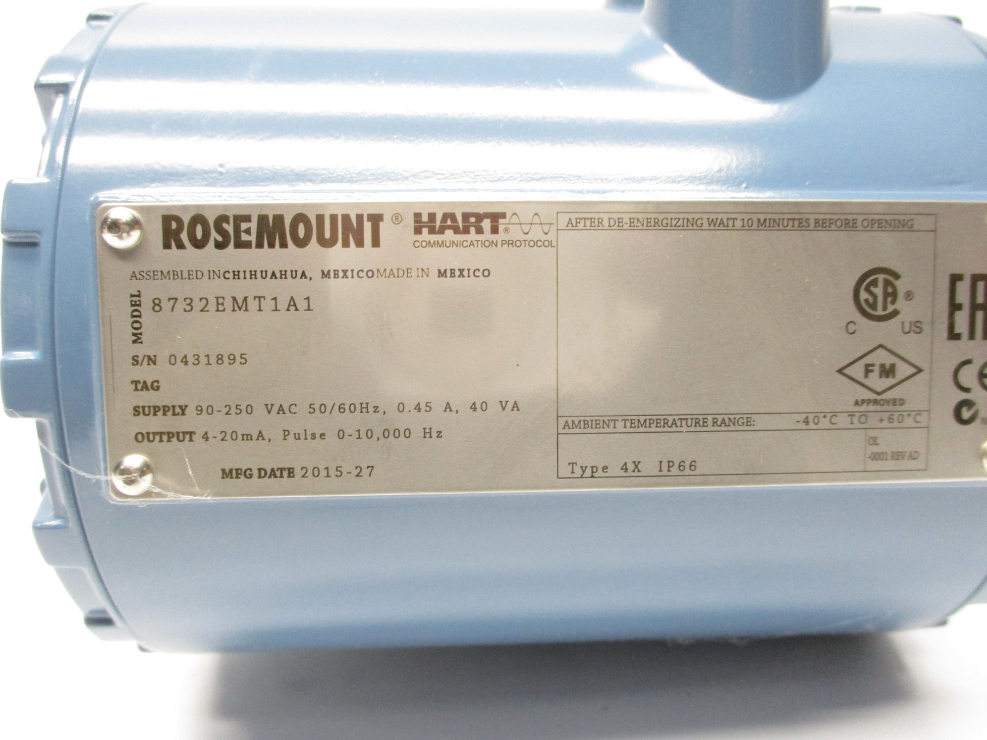 ROSEMOUNT 8711AHA30FU1MK3 w/8732EMT1A1 NSMP