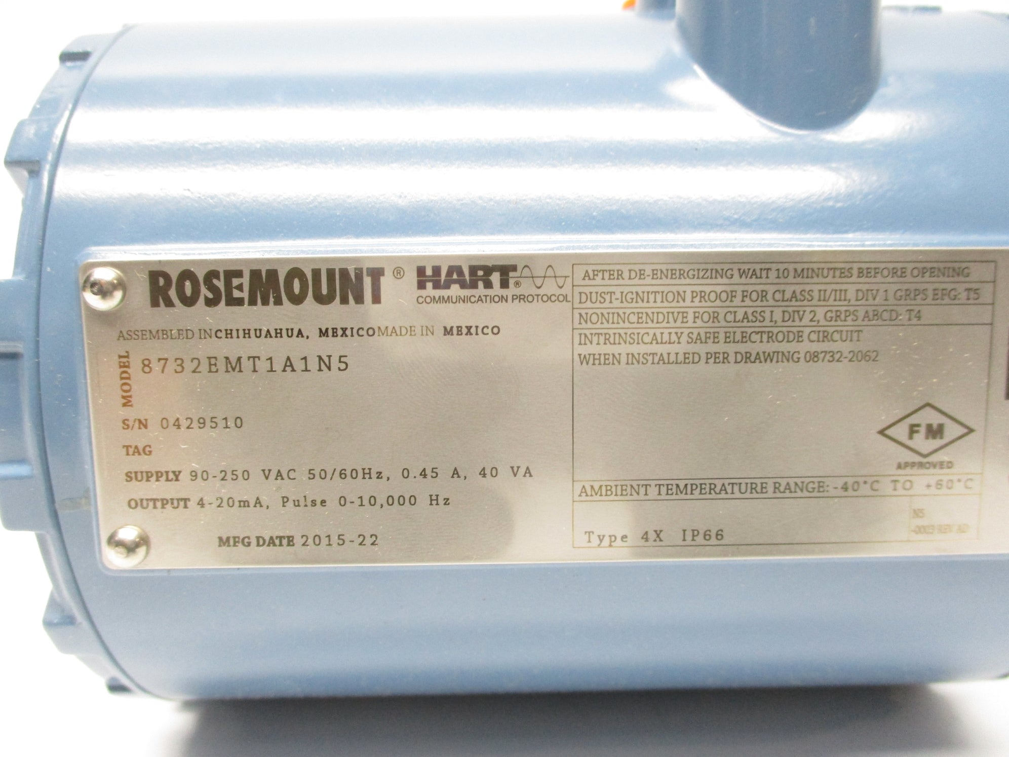 ROSEMOUNT 8711AHA30FU1N5MK3 w/8732EMT1A1N5 NSMP