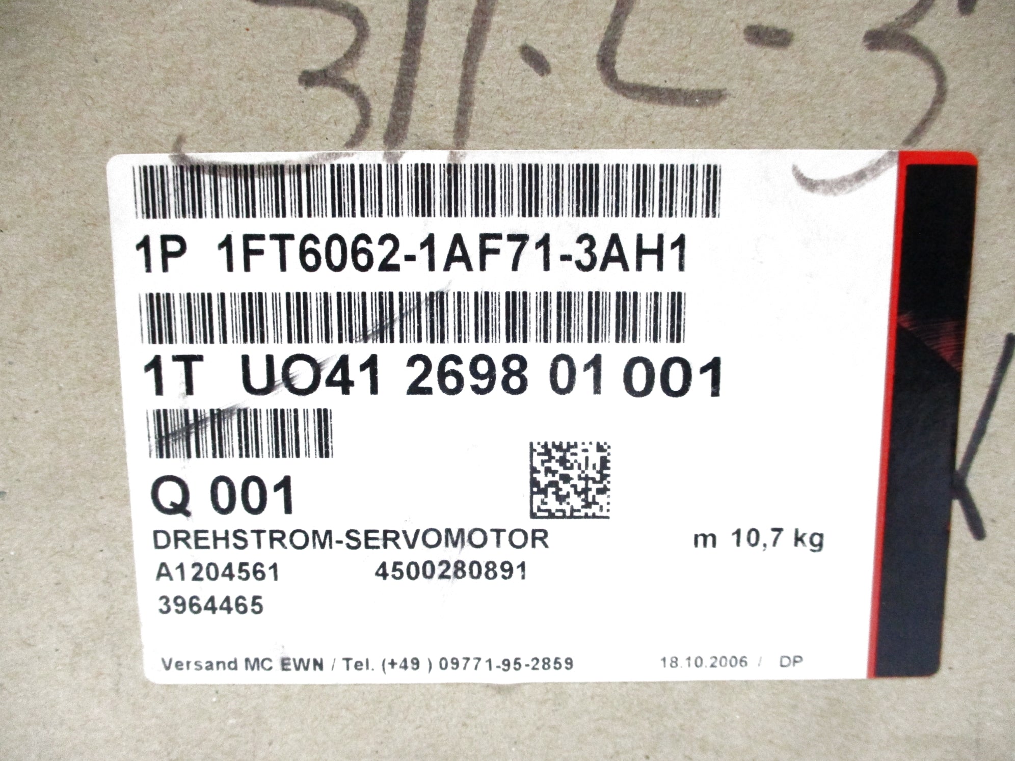 SIEMENS 1FT6062-1AF71-3AH1 NSFS