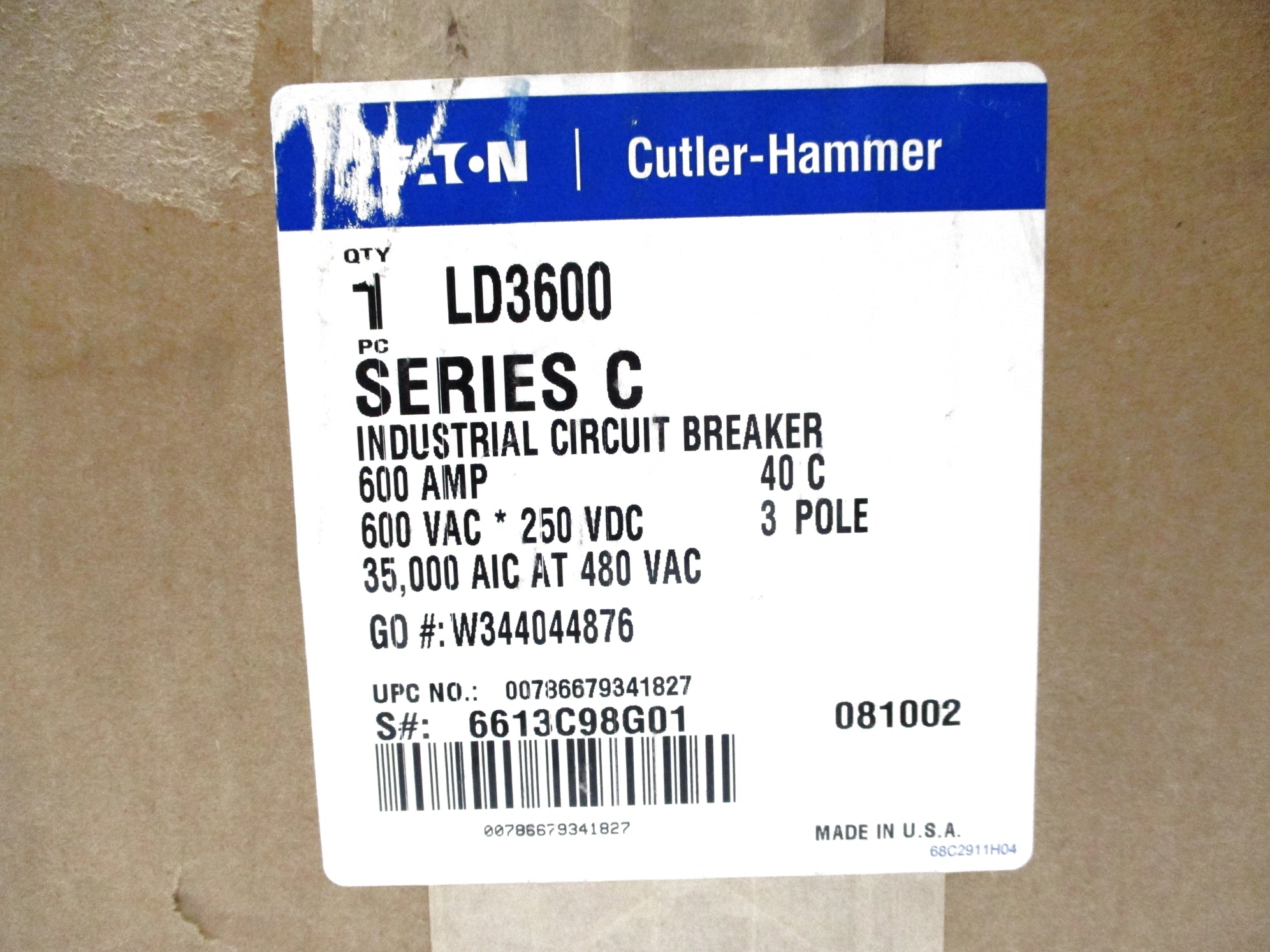 EATON LD3600 SER. C 600A NSFS