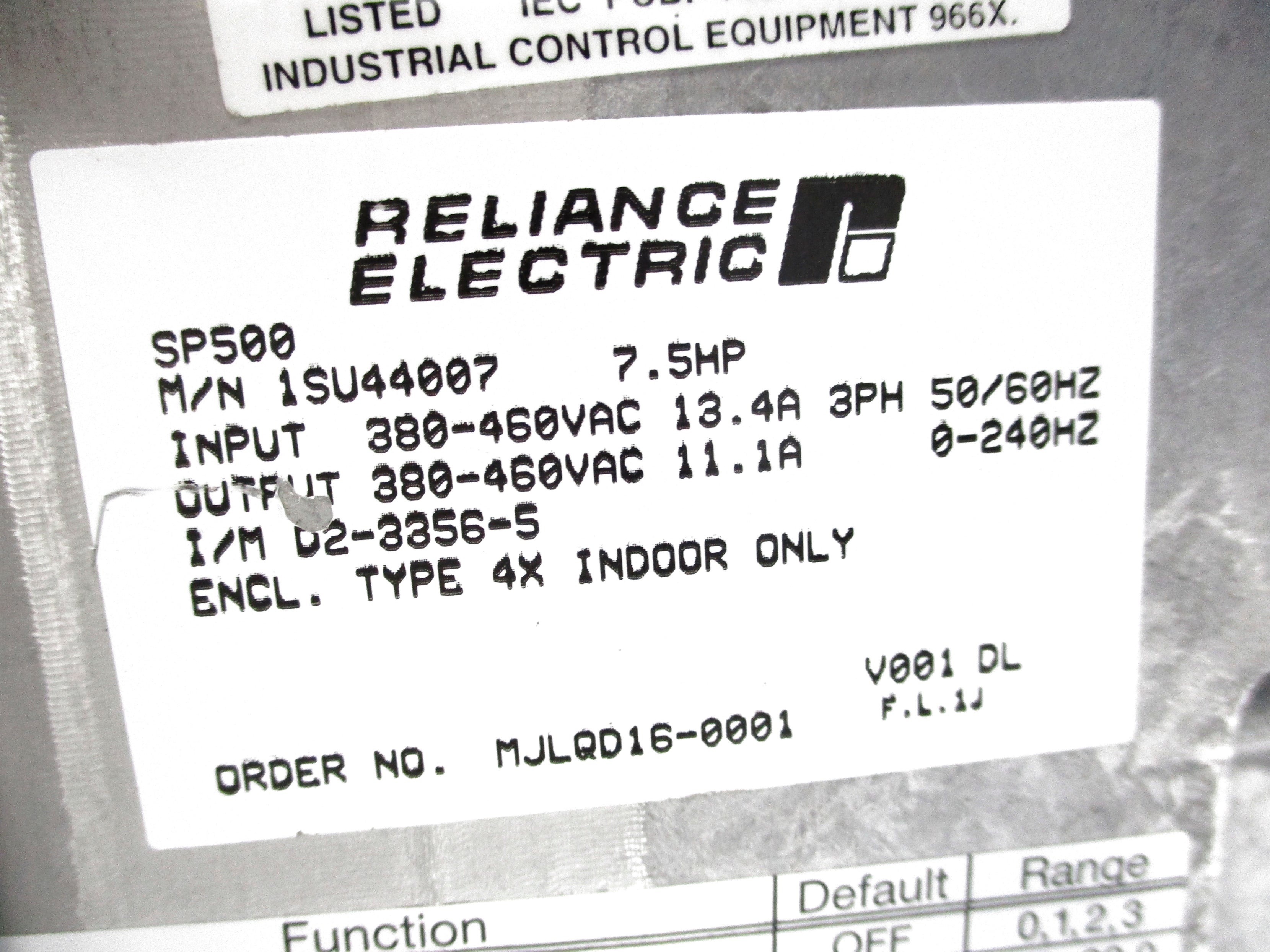 RELIANCE ELECTRIC 1SU44007 UNMP
