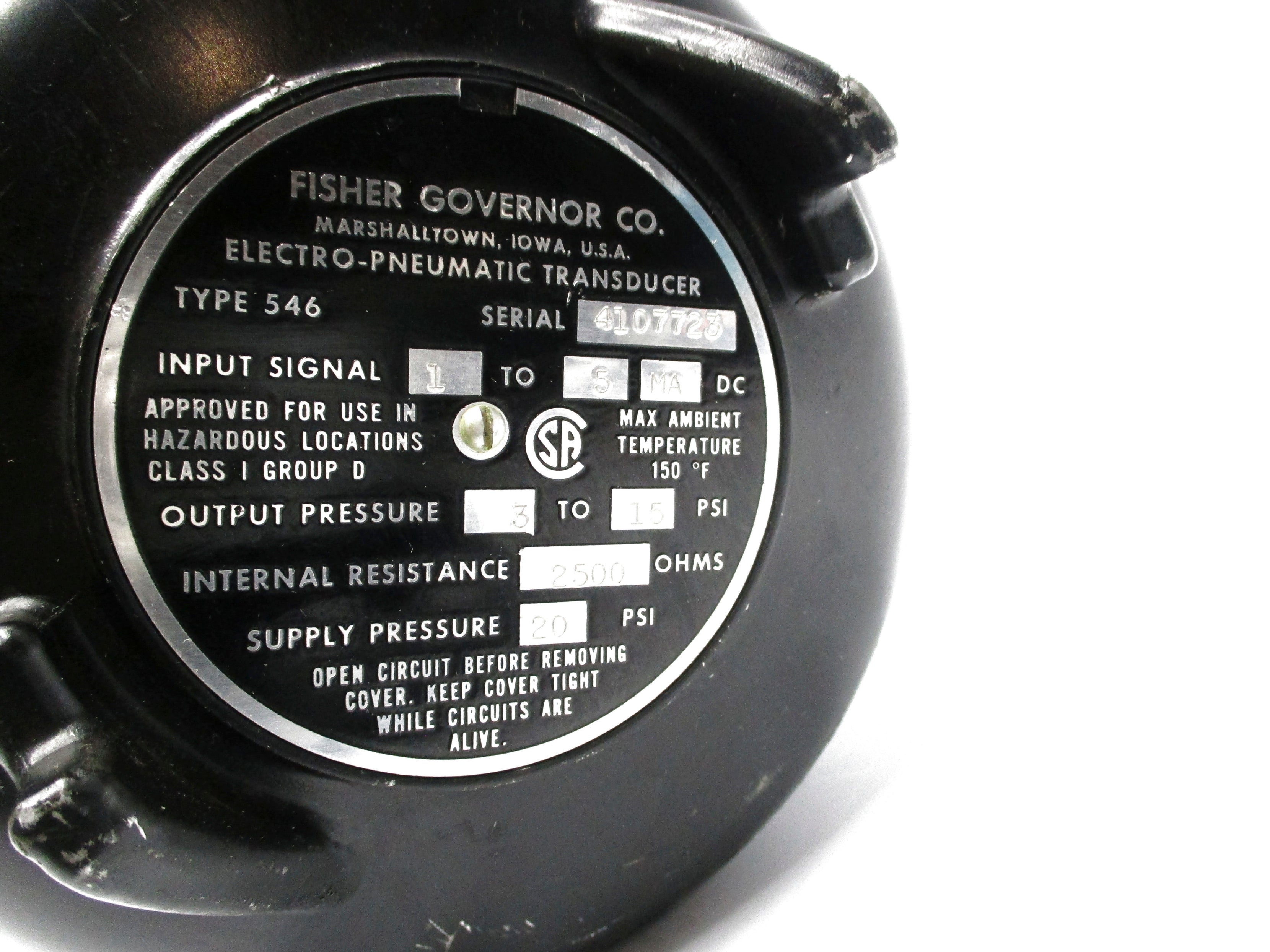 FISHER TYPE 546 UNMP