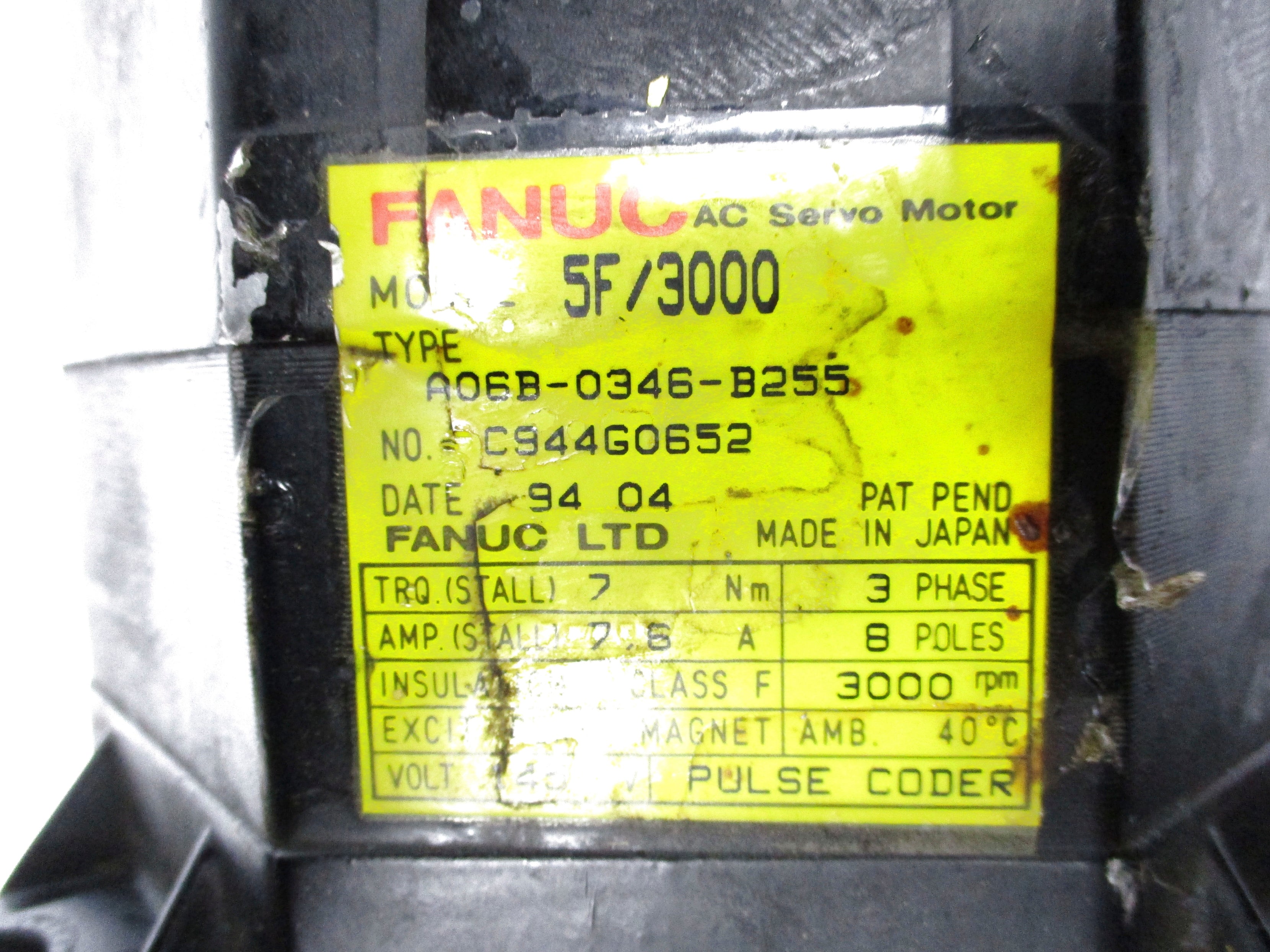FANUC A06B-0346-B255 (AS PICTURED) UNMP