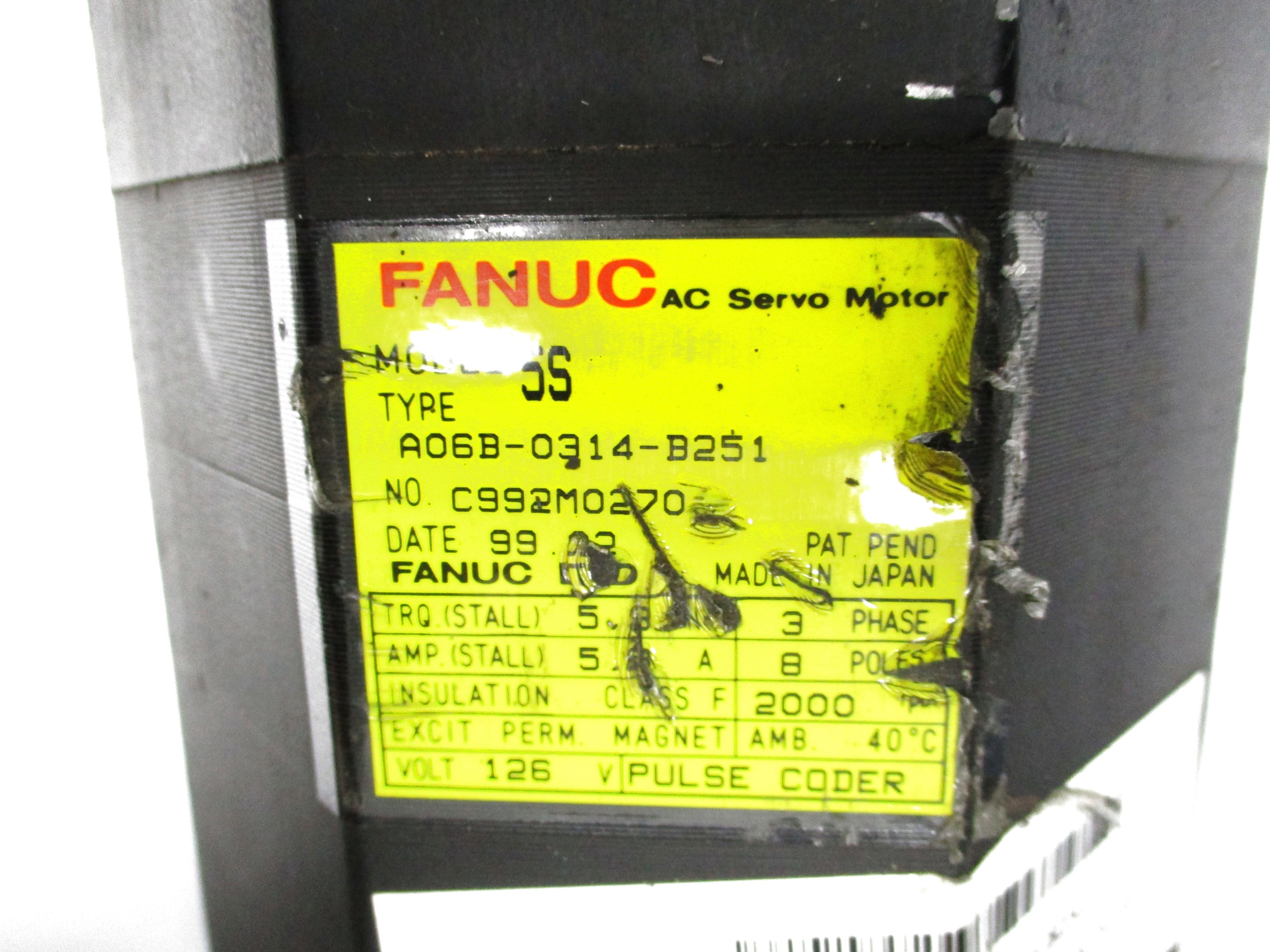 FANUC A06B-0314-B251 UNMP