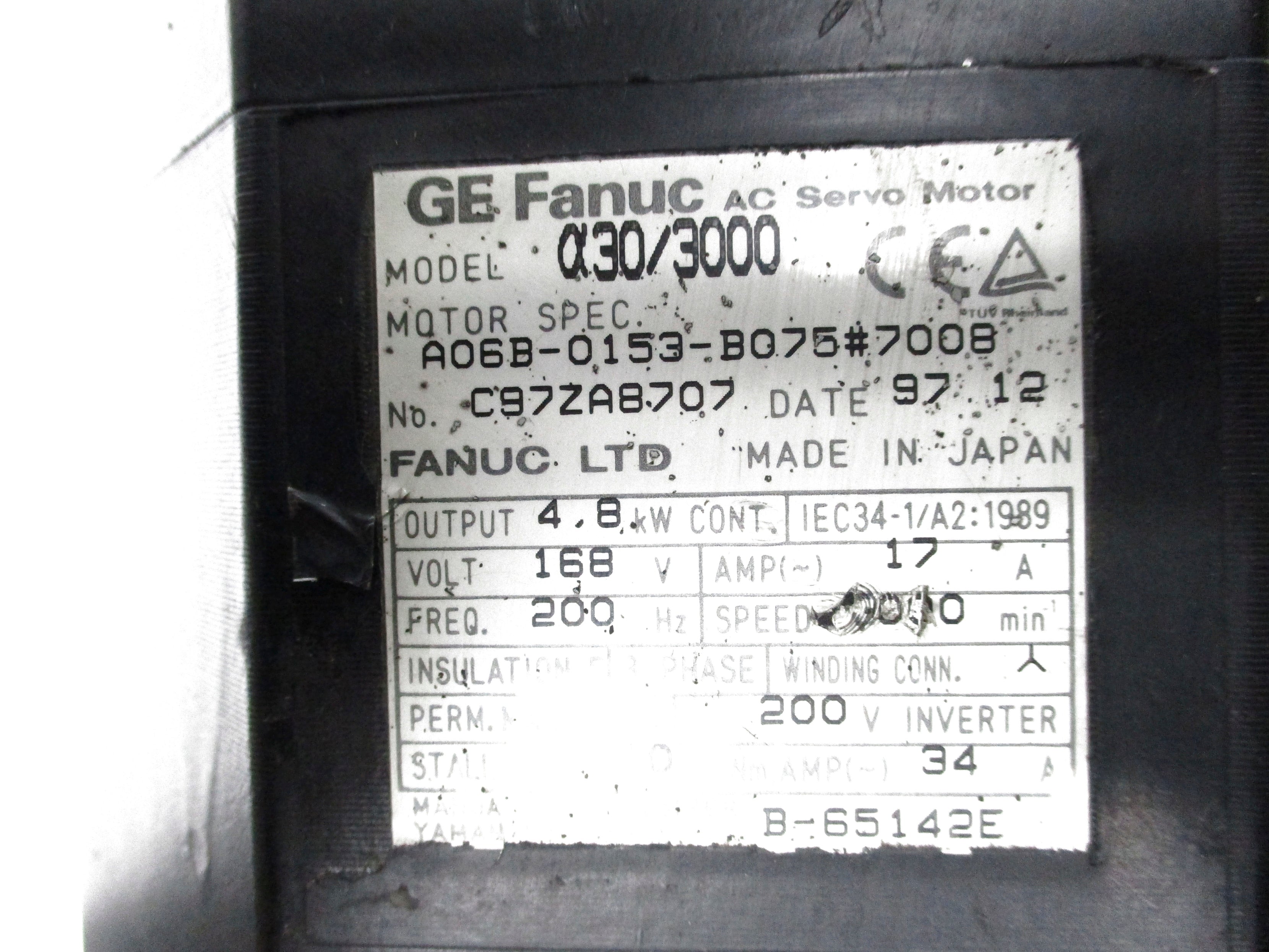 GE FANUC A06B-0153-B075#7008 (AS PICTURED) UNMP