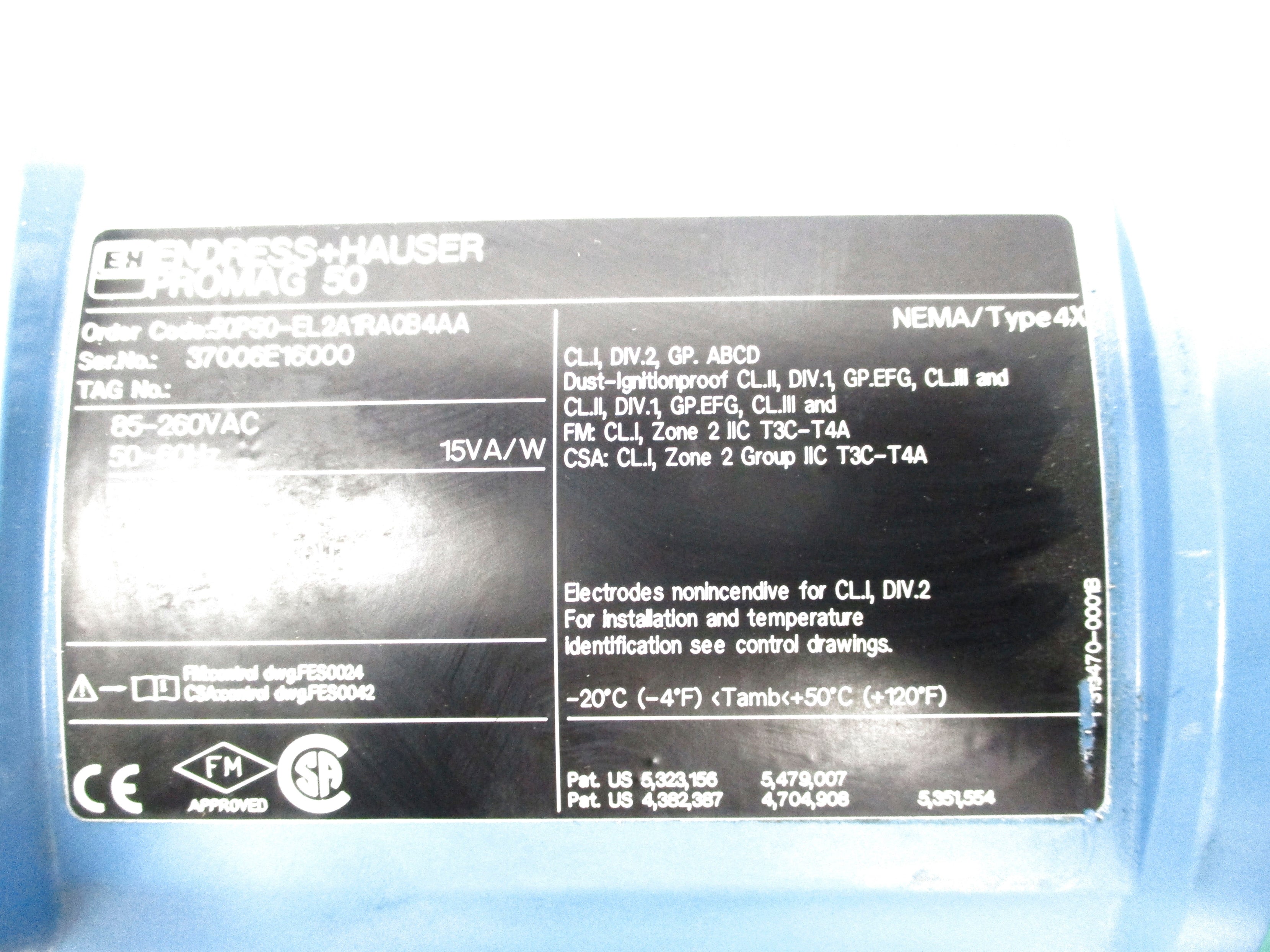 ENDRESS+HAUSER 50P50-EL2A1RA0B4AA NSNP