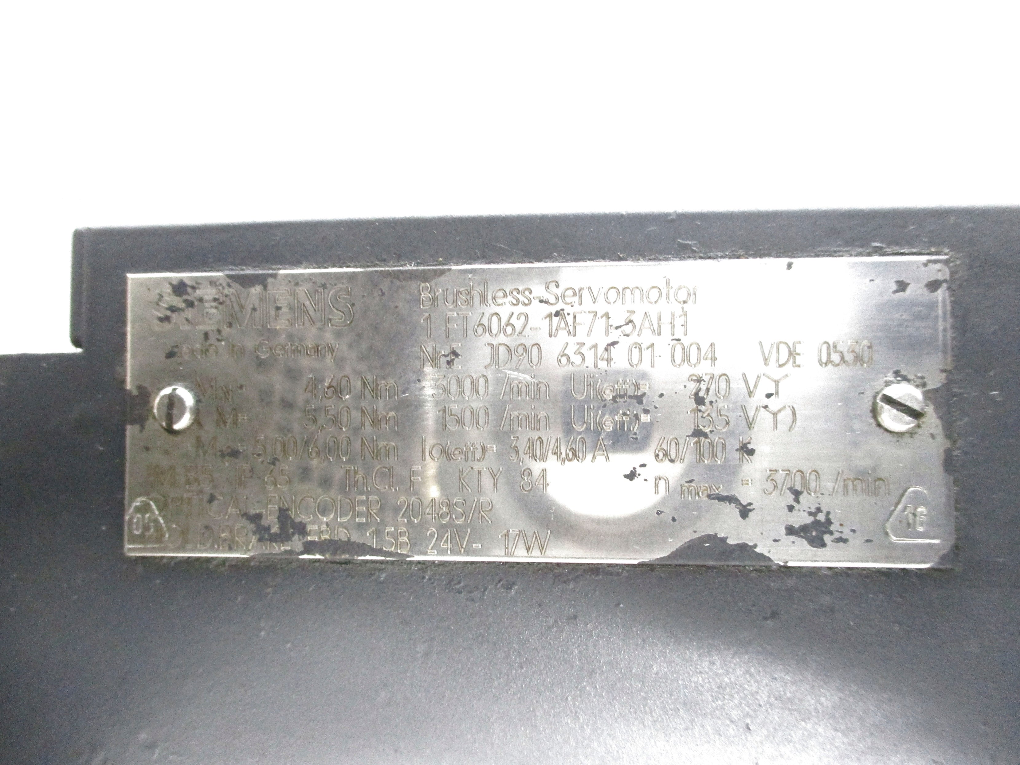 SIEMENS 1FT6062-1AF71-3AH1 UNMP