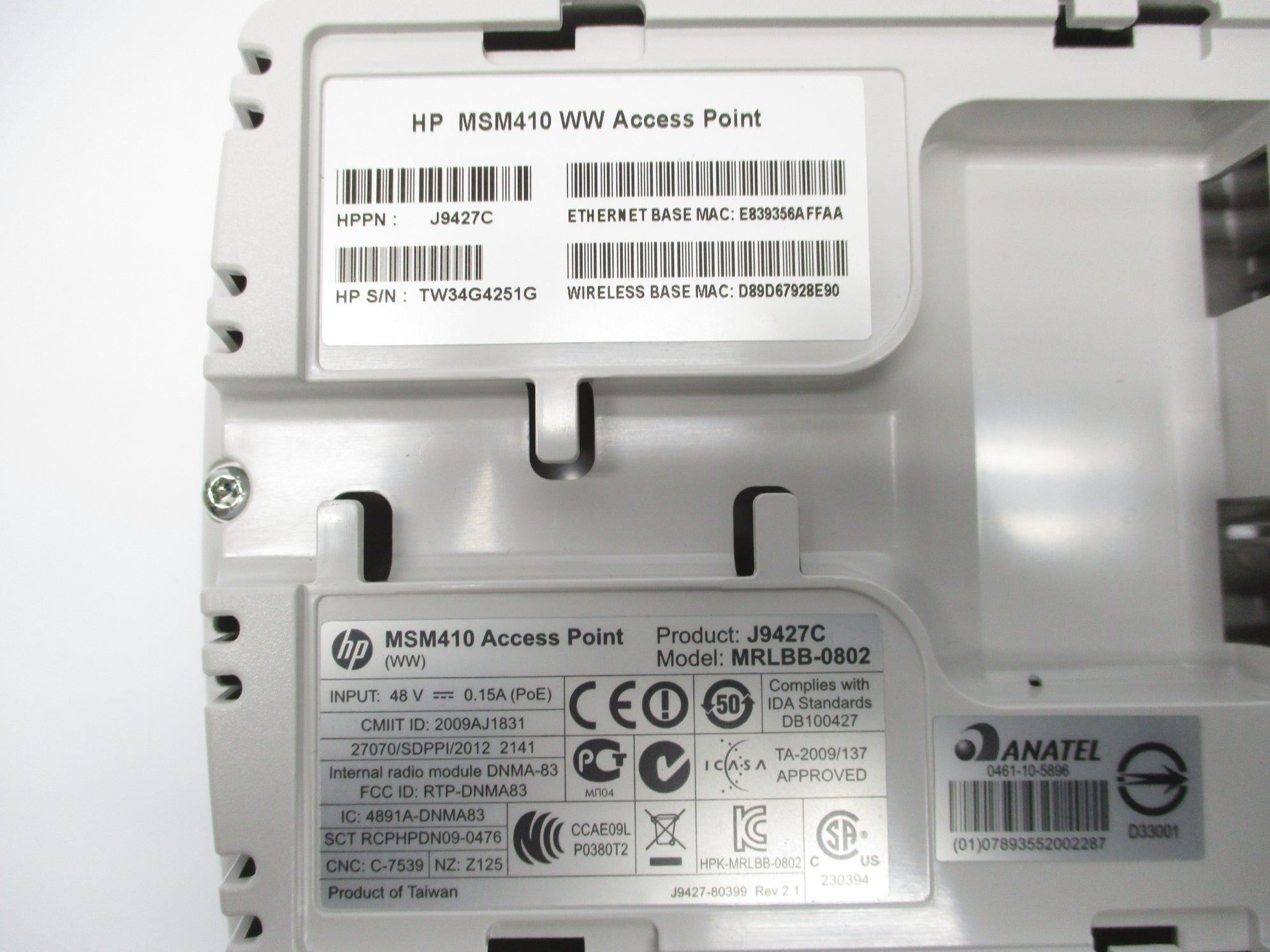 HEWLETT PACKARD J9427C MRLBB-0802 NSMP