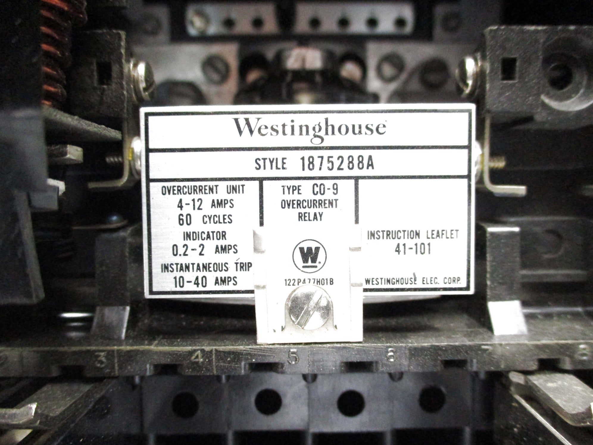 WESTINGHOUSE 1875288A TYPE C0-9 UNMP