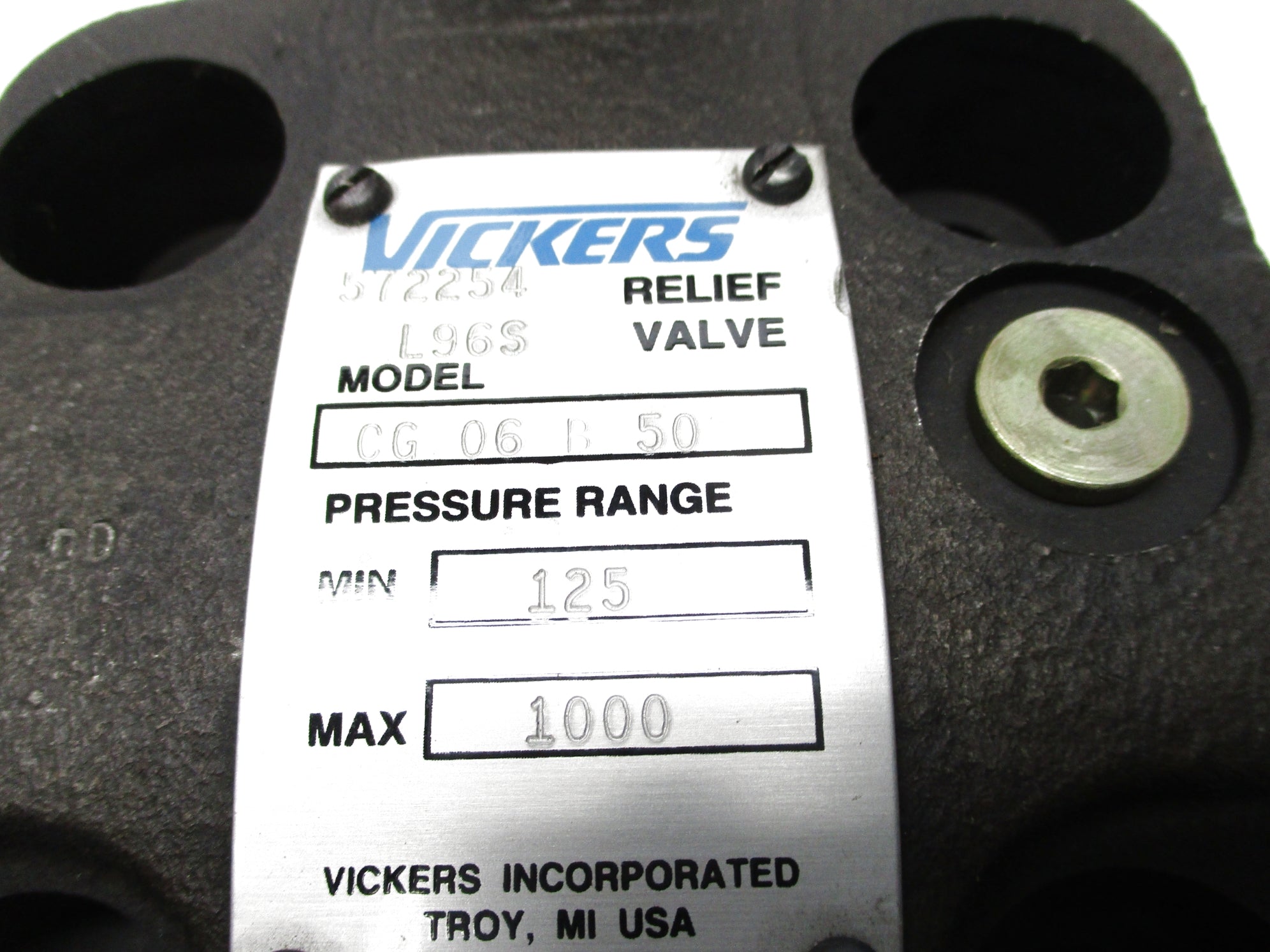 VICKER CG06B50 125-1000PSI NSNP