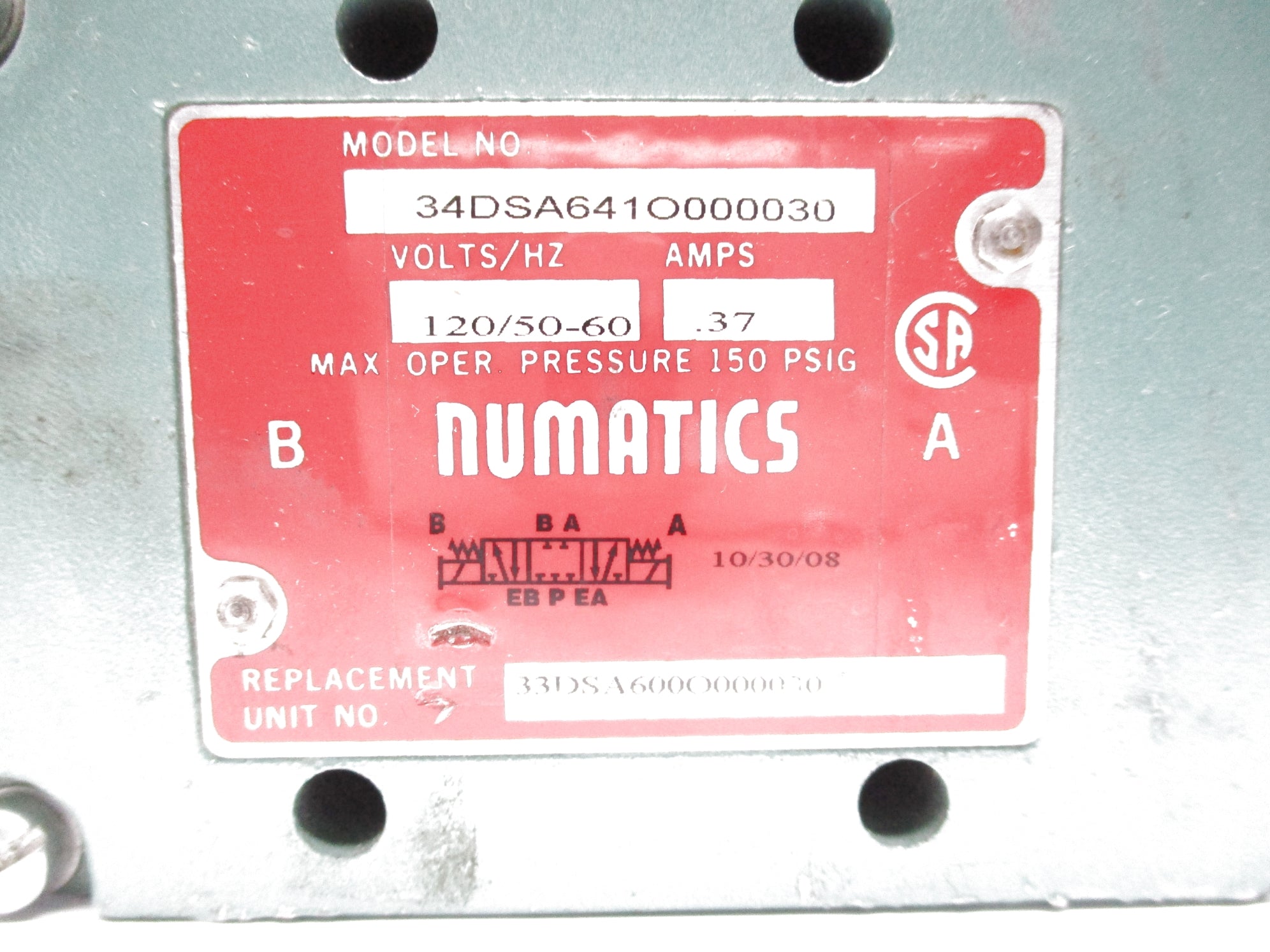 NUMATICS 34DSA641O000030 NSNP