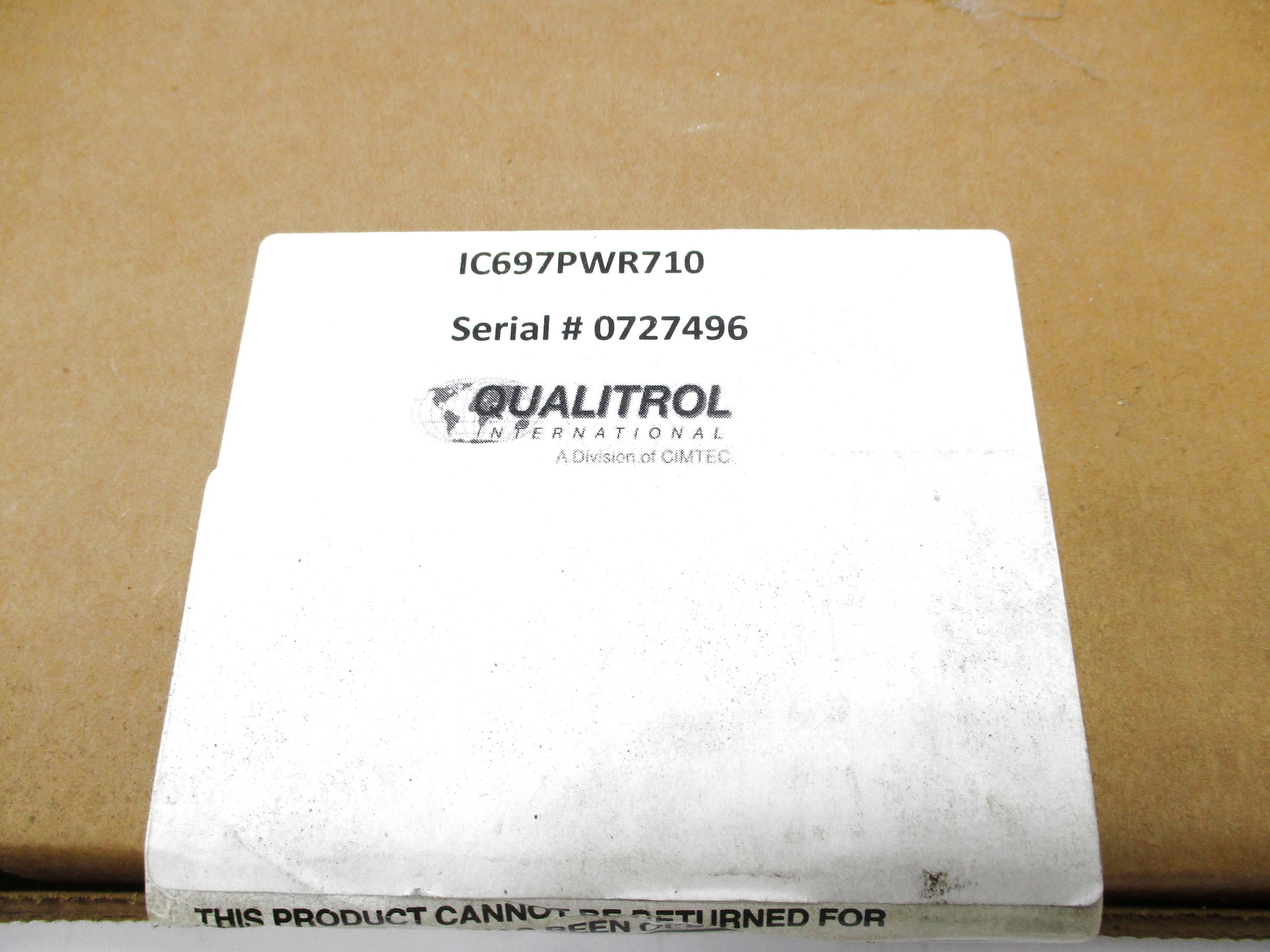 QUALITROL IC697PWR710 NSFS