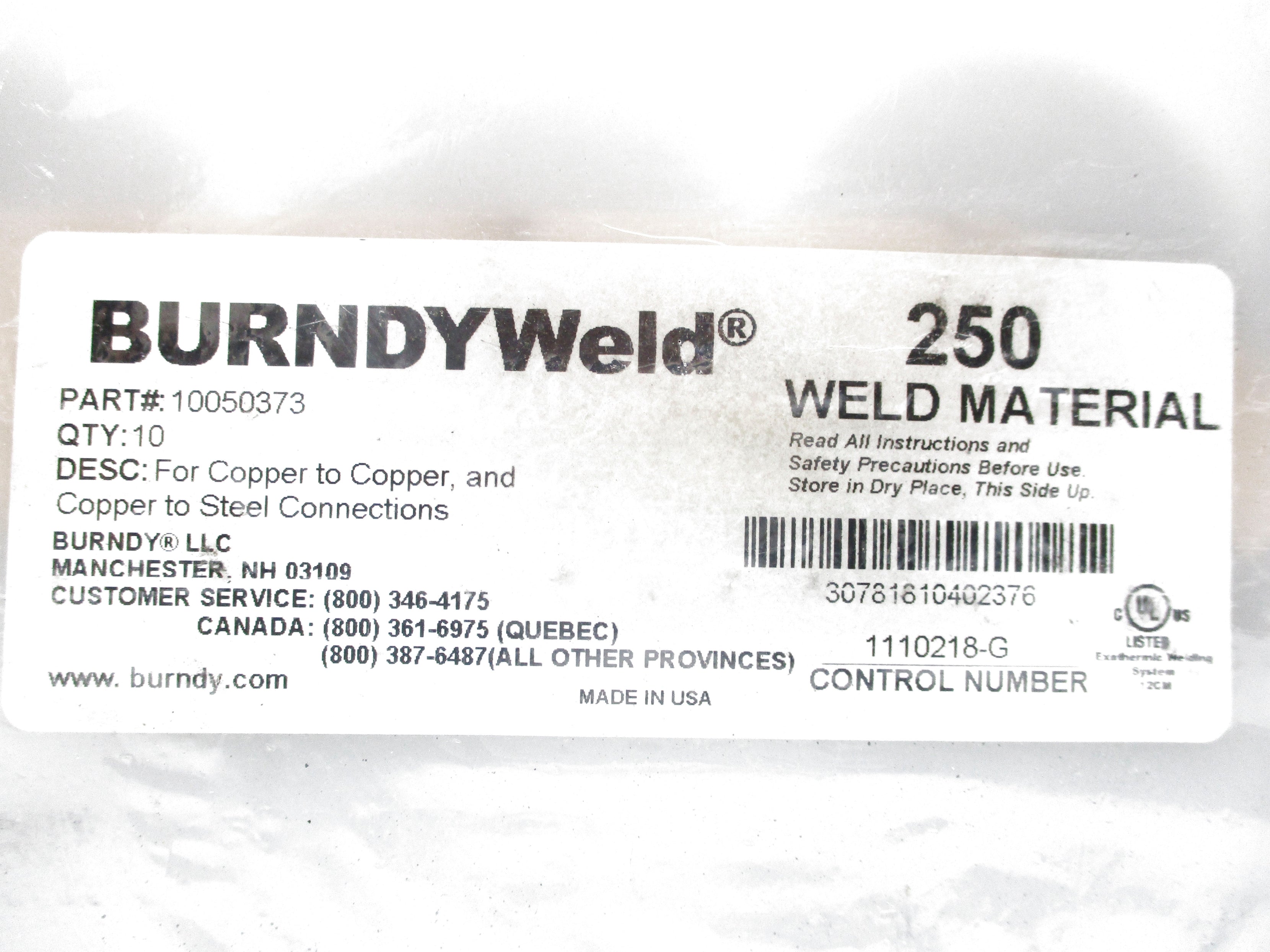 BURNDYWELD 10050373 (QTY: 10) NSMP