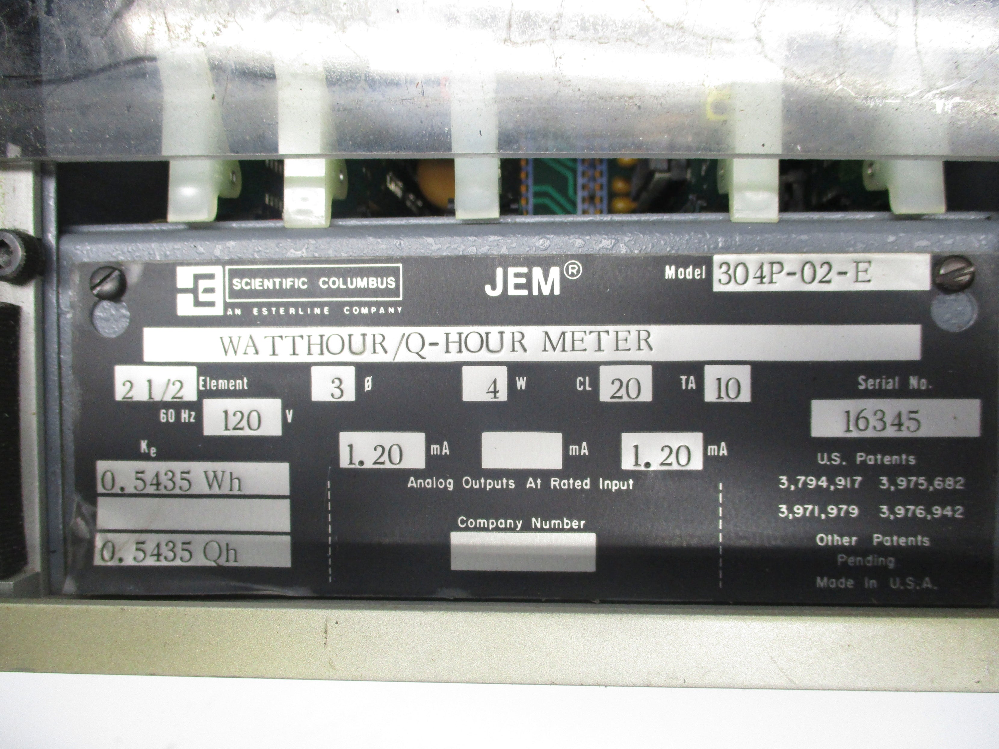 SCIENTIFIC COLUMBUS 304P-02-E (AS PICTURED) UNMP