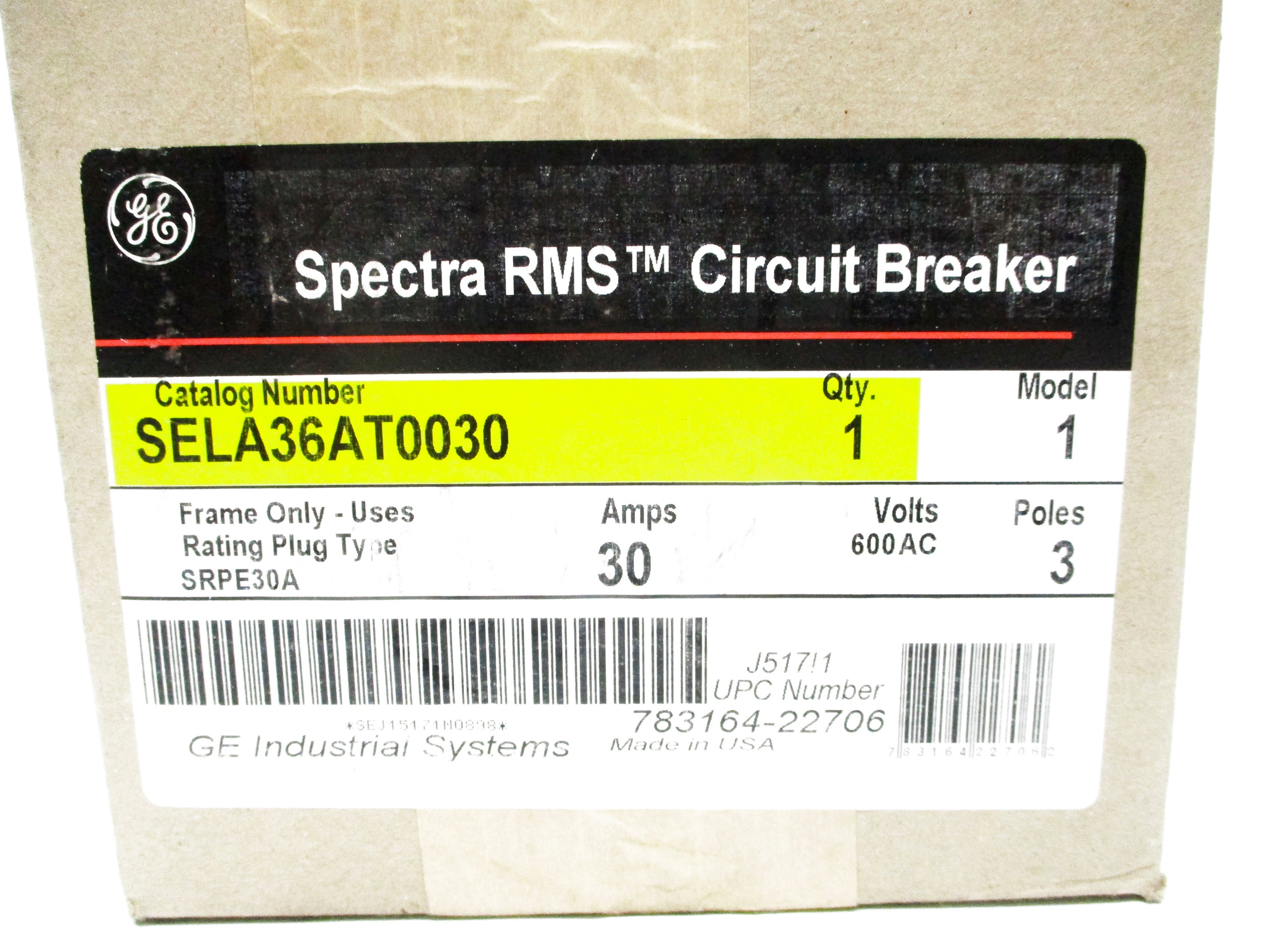 GENERAL ELECTRIC SELA36AT0030 30A NSFS
