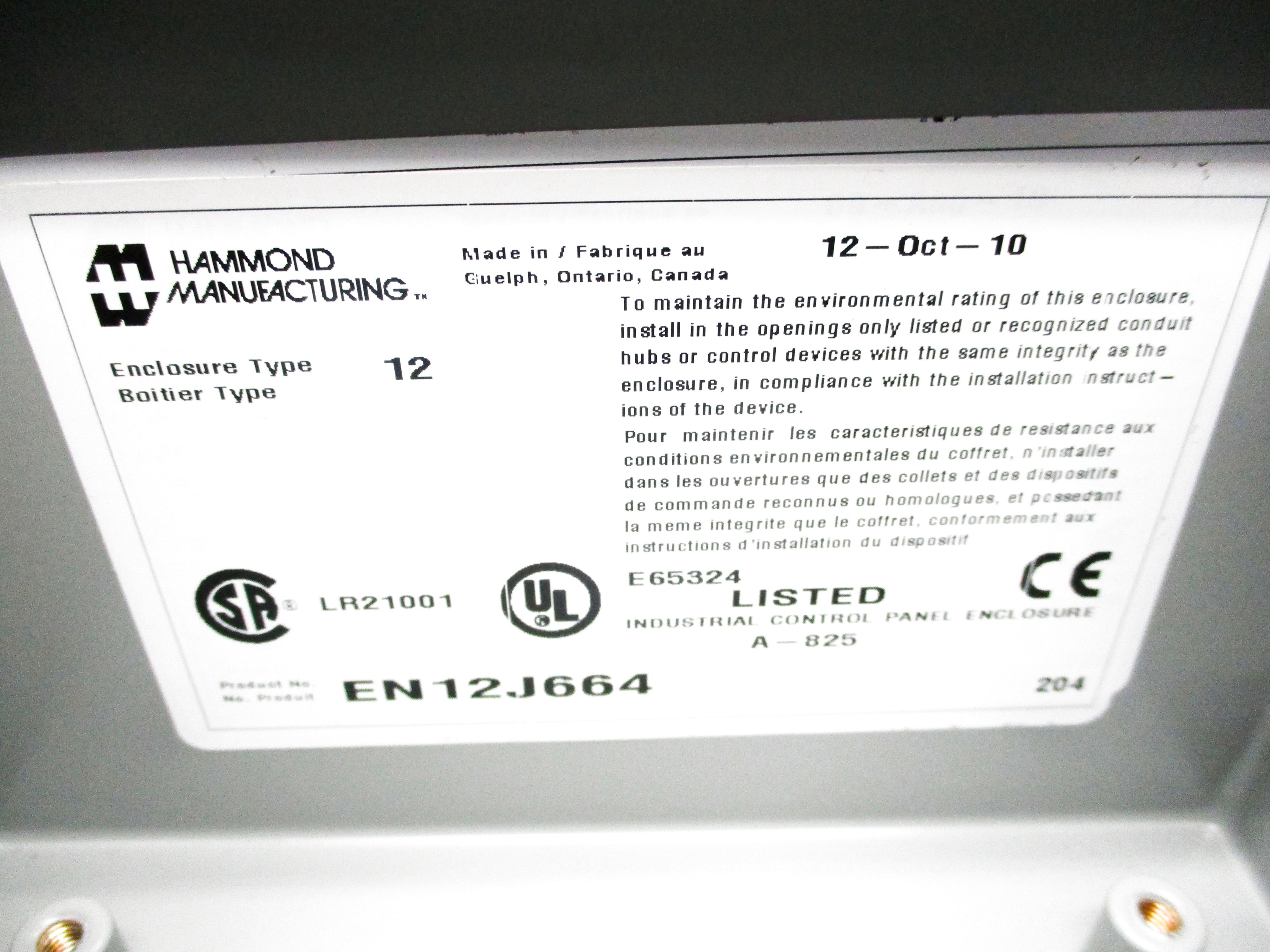 HAMMOND EN12J664 NSMP