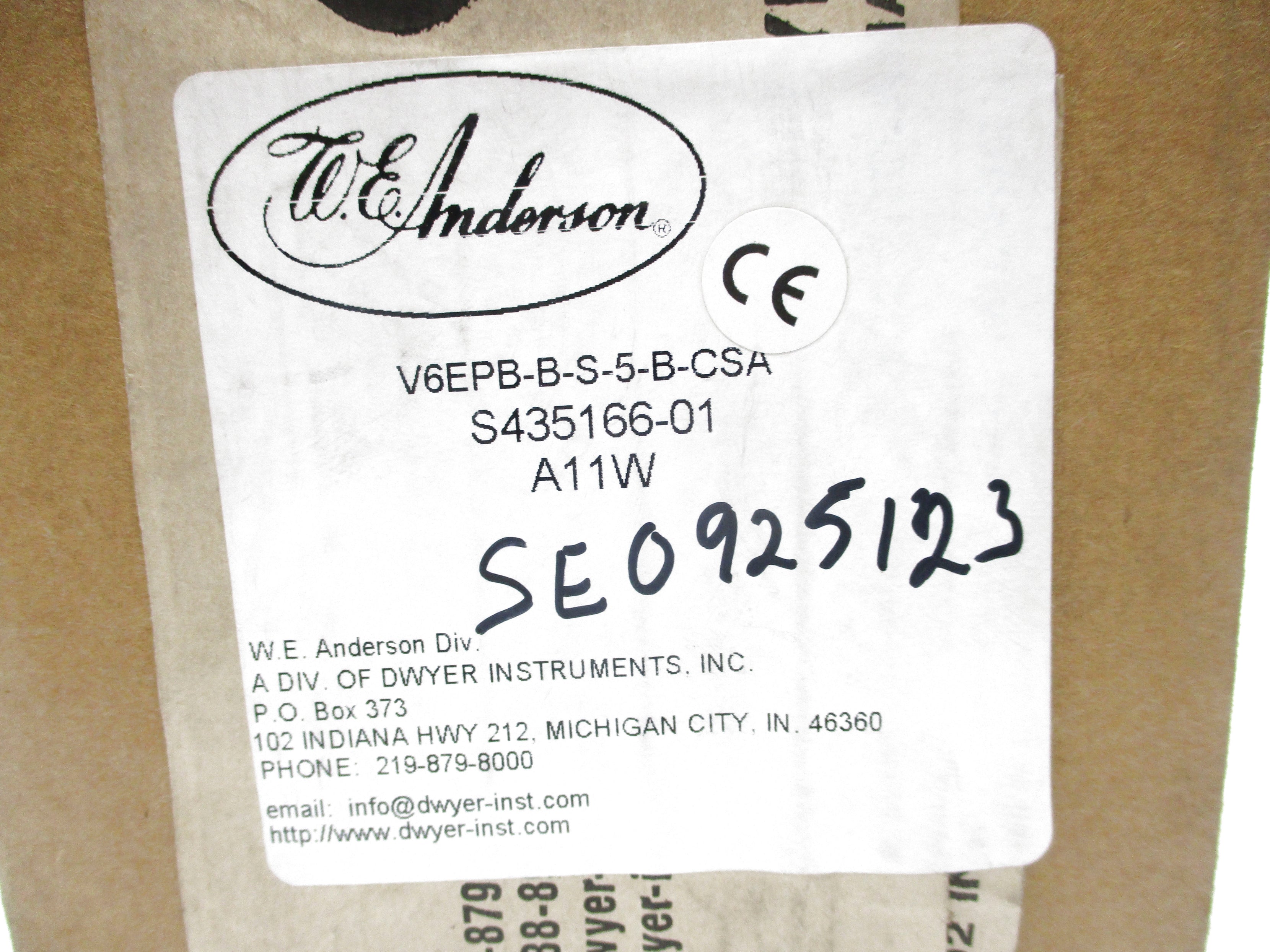 WE ANDERSON V6EPB-B-S-5-B-CSA NSFS
