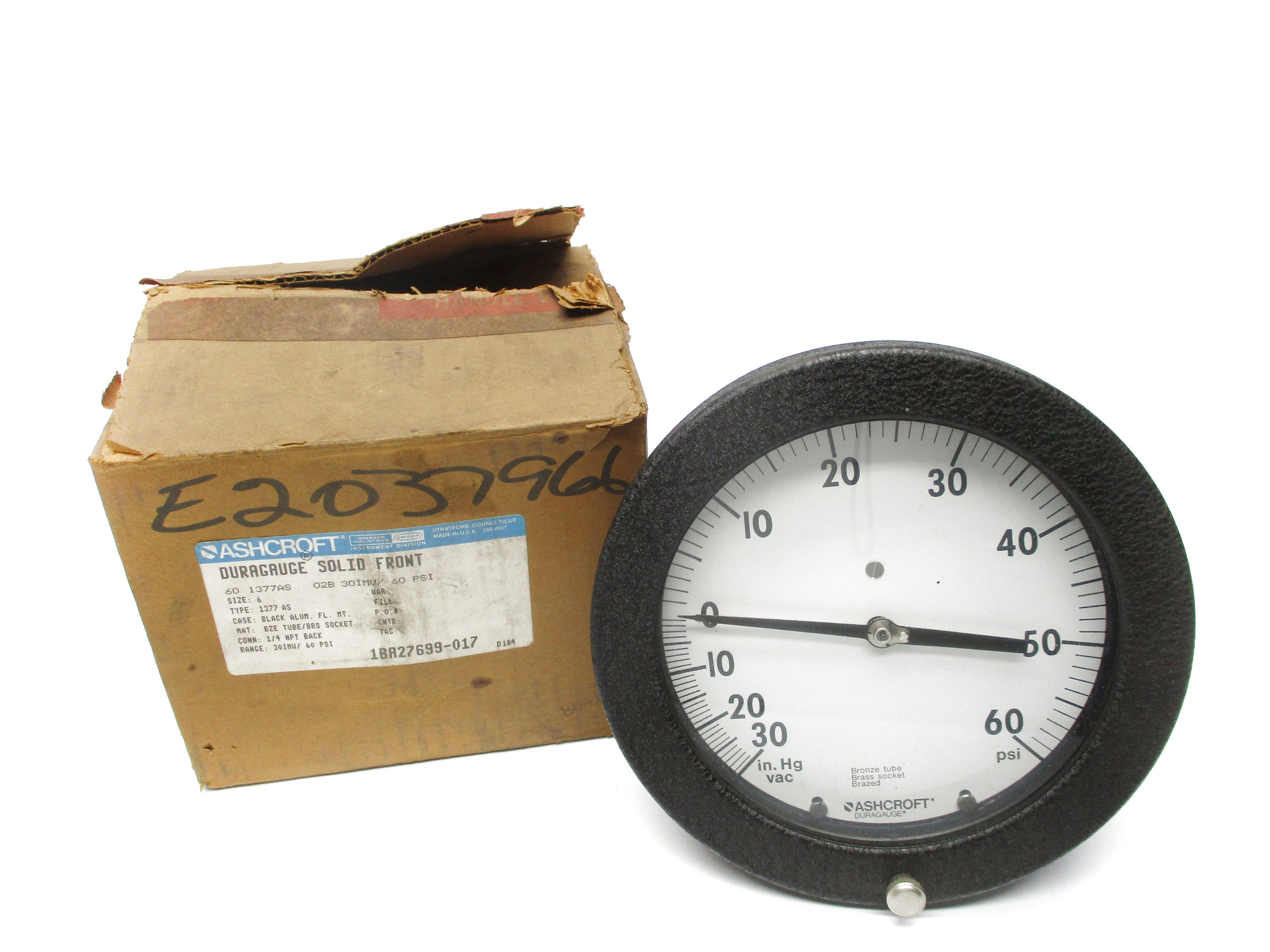 ASHCROFT 601377AS02B-30IMV-60 60PSI NSMP