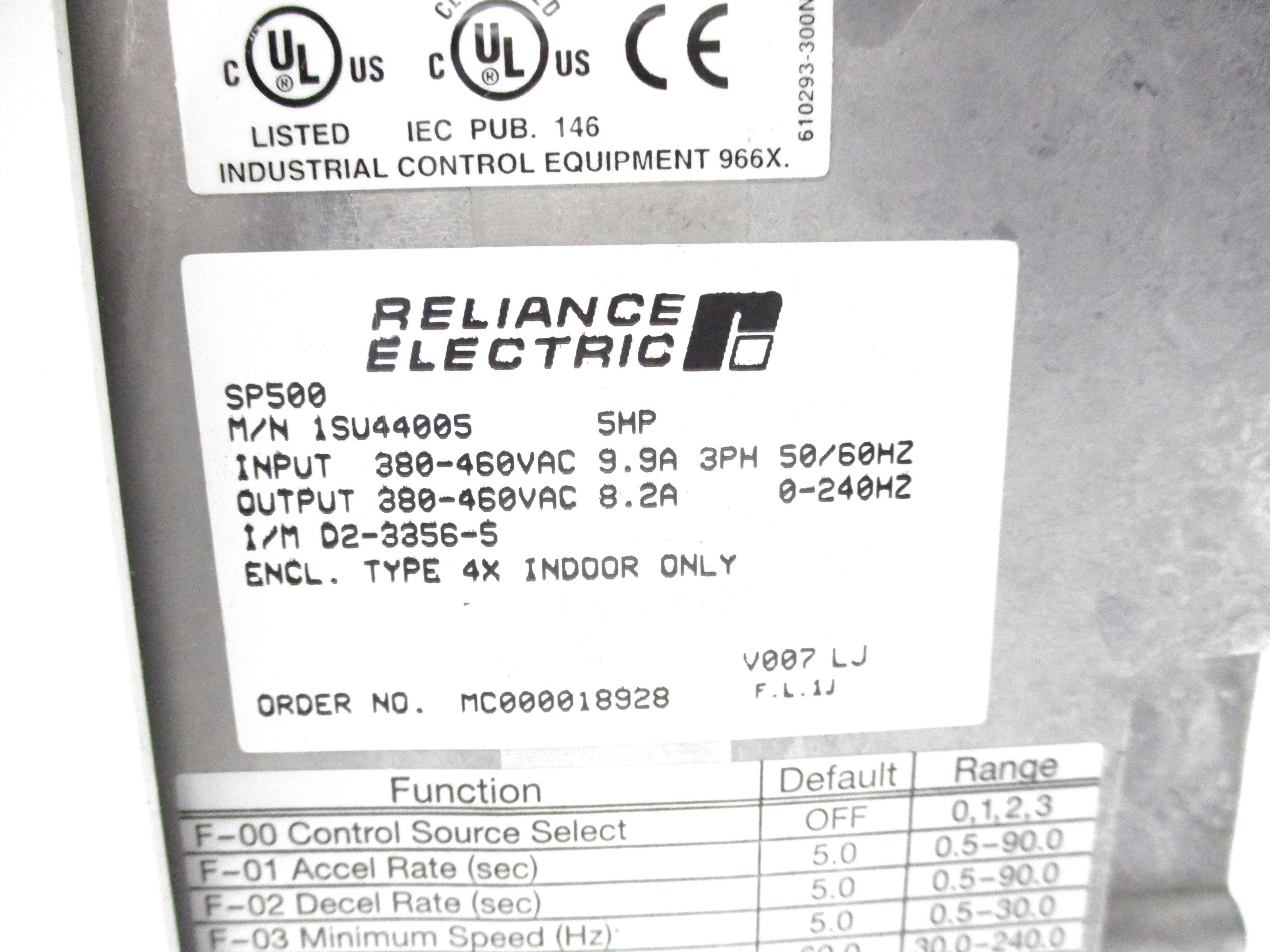 RELIANCE ELECTRIC 1SU44005 NSMP