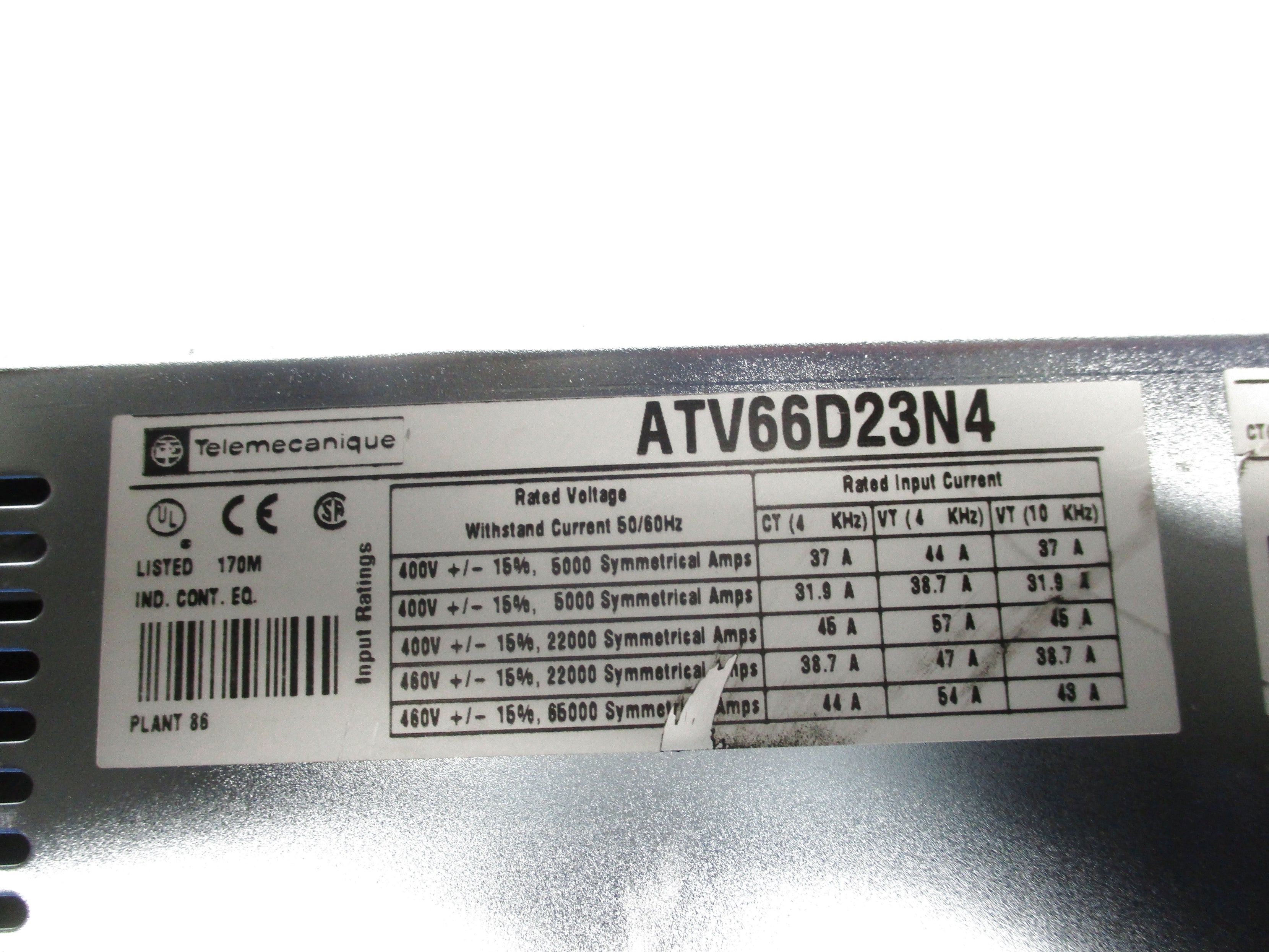 TELEMECANIQUE ATV66D23N4 UNMP