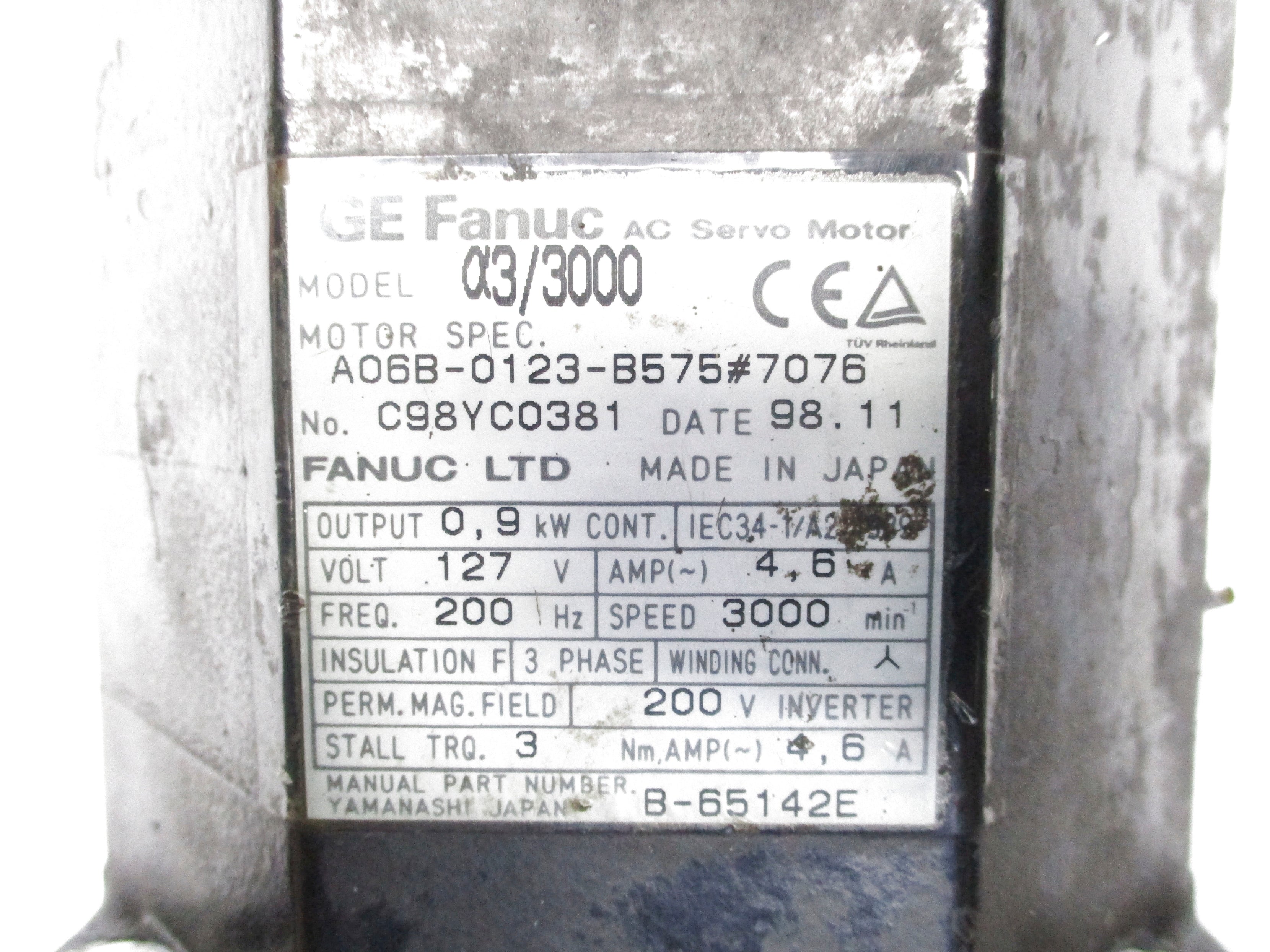 GE FANUC A06B-0123-B575#7076 UNMP