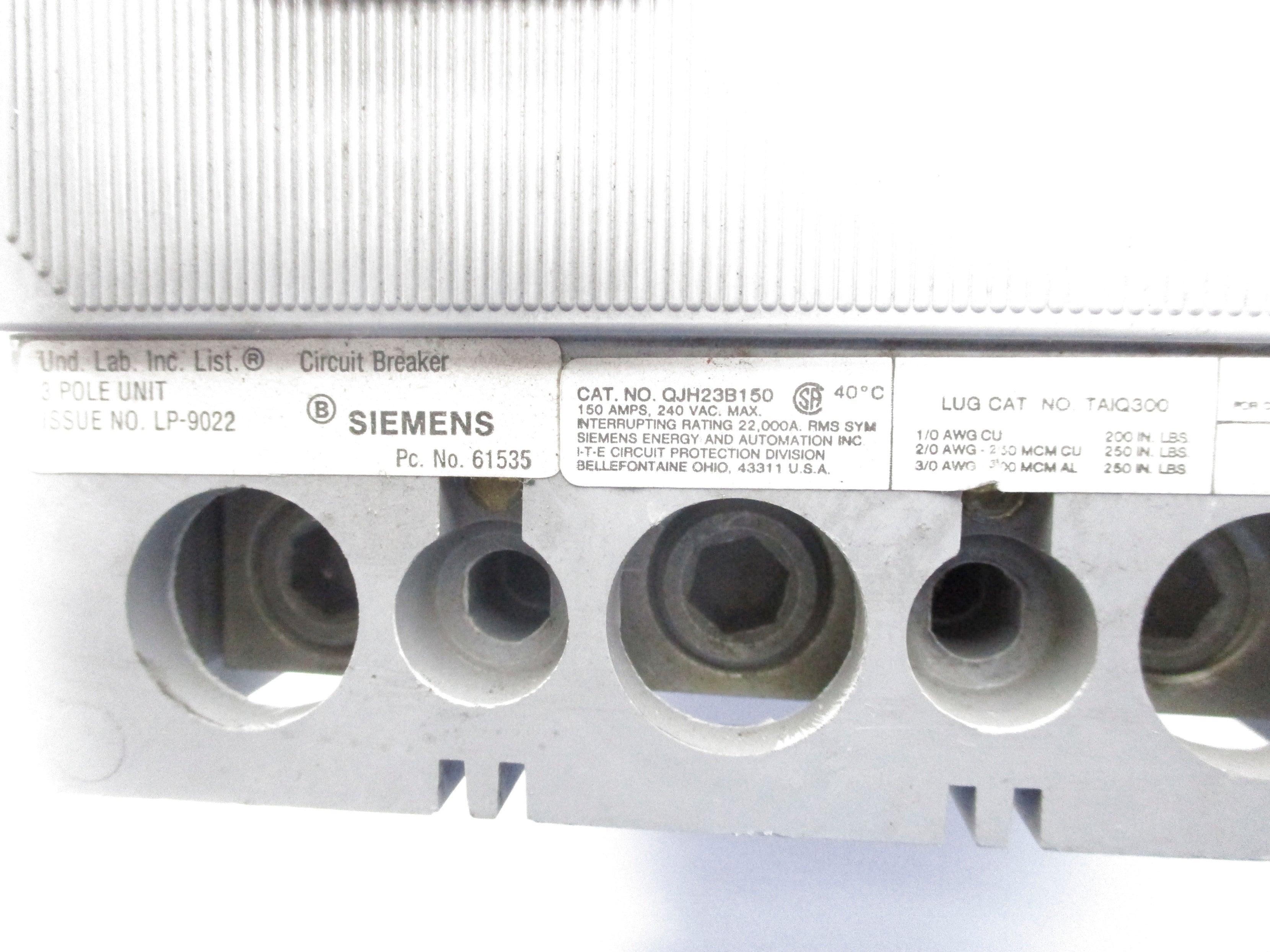 SIEMENS QJH23B150 UNMP