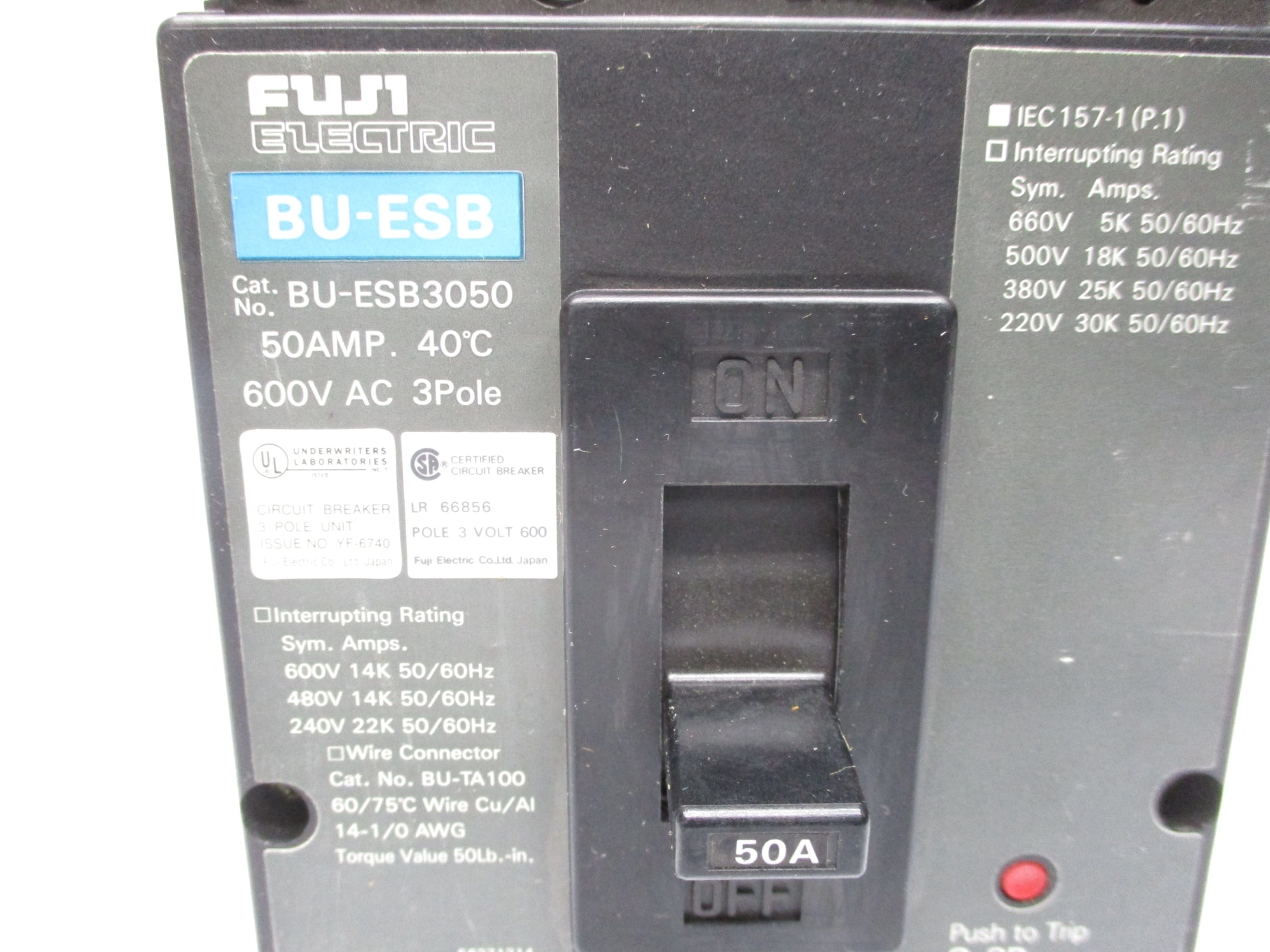 FUJI ELECTRIC BU-ESB3050 50A UNMP